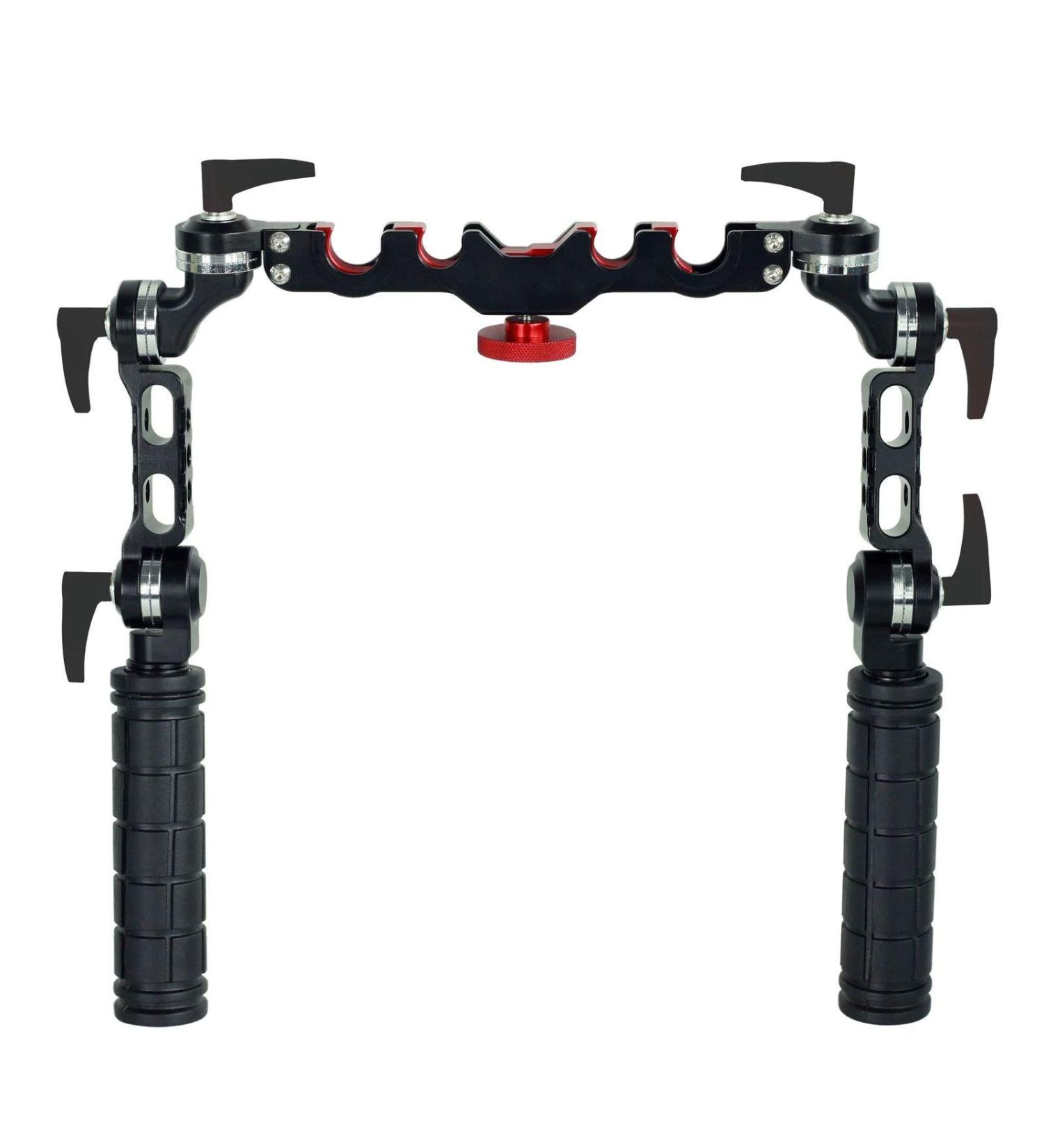 Camtree Hunt Quick Mount Universal Rosette Handle Set for ARRI Standard Rosette Rigs | Comfortable Rubber Handgrip, 15mm Rails, Multiple Angle Adjustments (CH-QM-H) - Buy Online on SooperMarket.com