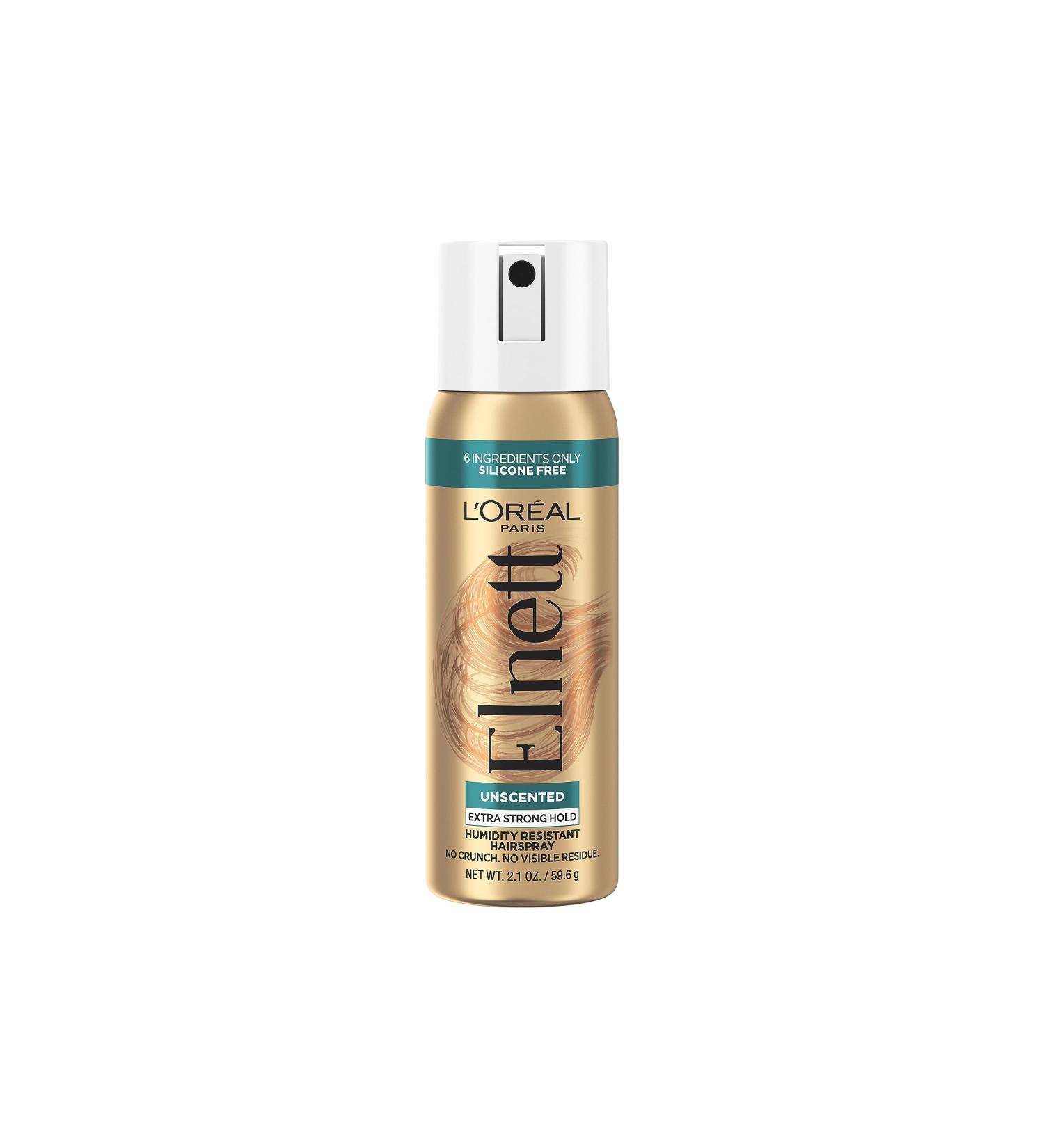 L'Oreal Paris Elnett Hair Care Elnett Satin Extra Strong Hold Hairspray - Unscented Long Lasting + Humidity Resistant Hair Styling Spray 2.2 Oz Unscented 2.2 Ounce (Pack of 1) - Buy Online on SooperMarket.com