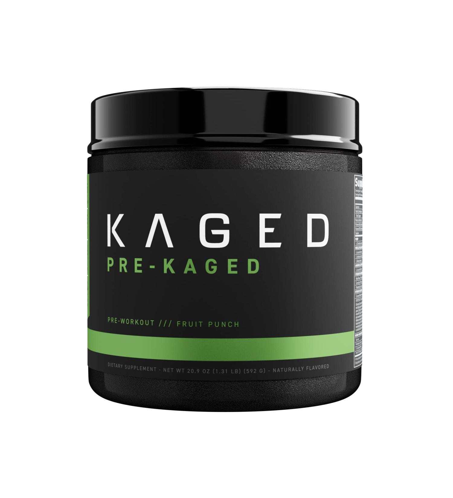 KAGED MUSCLE Pre Workout Powder for Men & Women - Intense Energy, Focus & Pumps - Fruit Punch Flavor - 20 Servings - Buy Online on SooperMarket.com