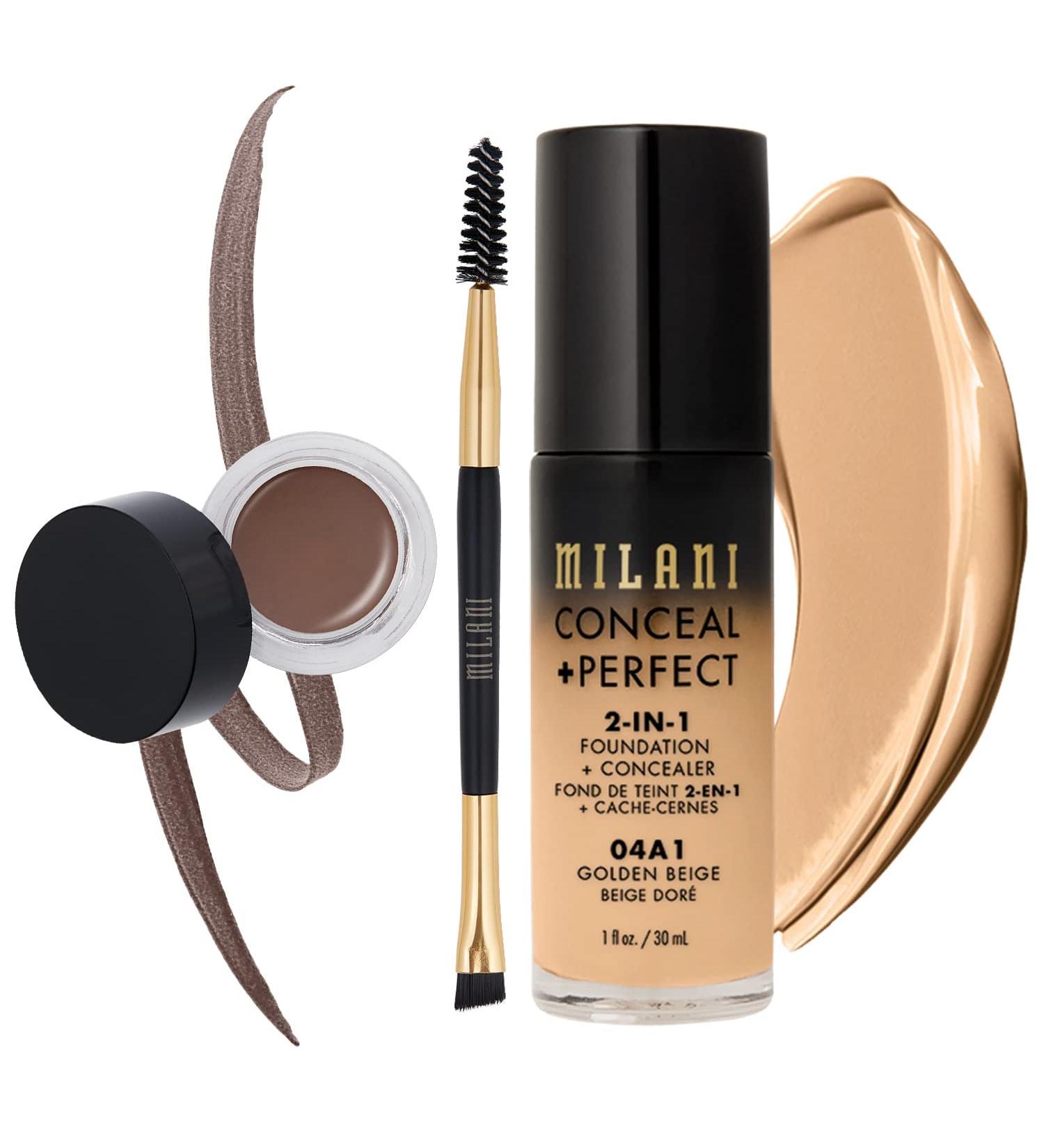 Milani 2-in-1 Foundation/Concealer (Golden Beige) & Brow Color (Dark Brown) - Shop Now! - Buy Online on SooperMarket.com