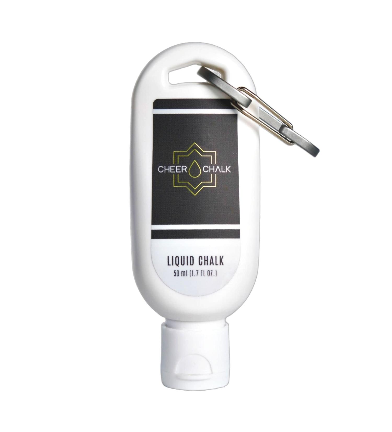 Cheer Chalk Liquid - Elite Cheerleading & Gymnastics Chalk - 50ml Bottle with Carabiner - Maximum Grip for Stunting - 1 Pack - Buy Online on SooperMarket.com