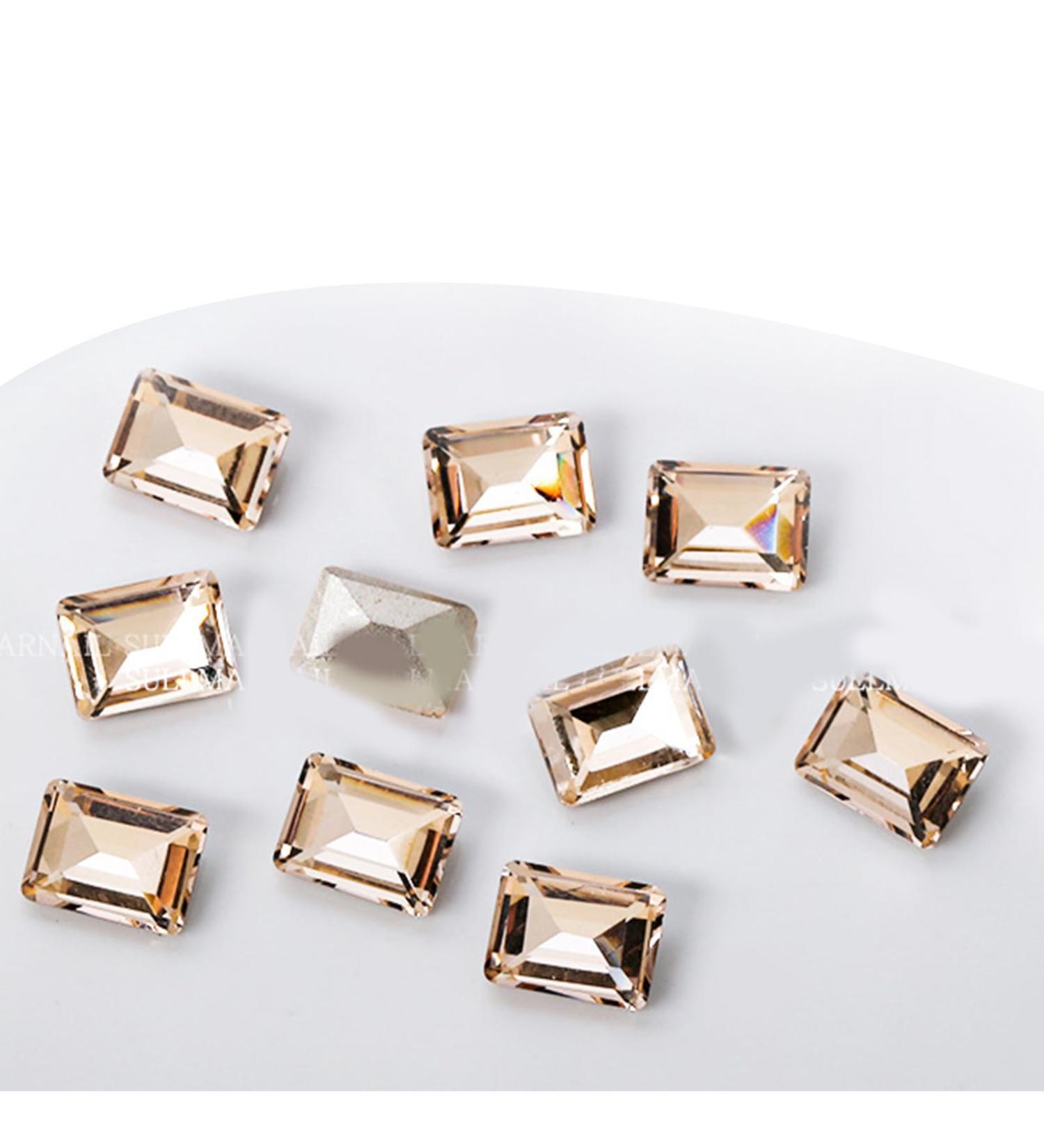 Crystal Nail Rhinestones Clear Nails Gems Stones 10Pcs Pointed Back Rhinestones Diamond Gems For Nail Art Supplies Nail Art Decorations Kits Nail Art Decorations Stickers ND956 - Buy Online on SooperMarket.com