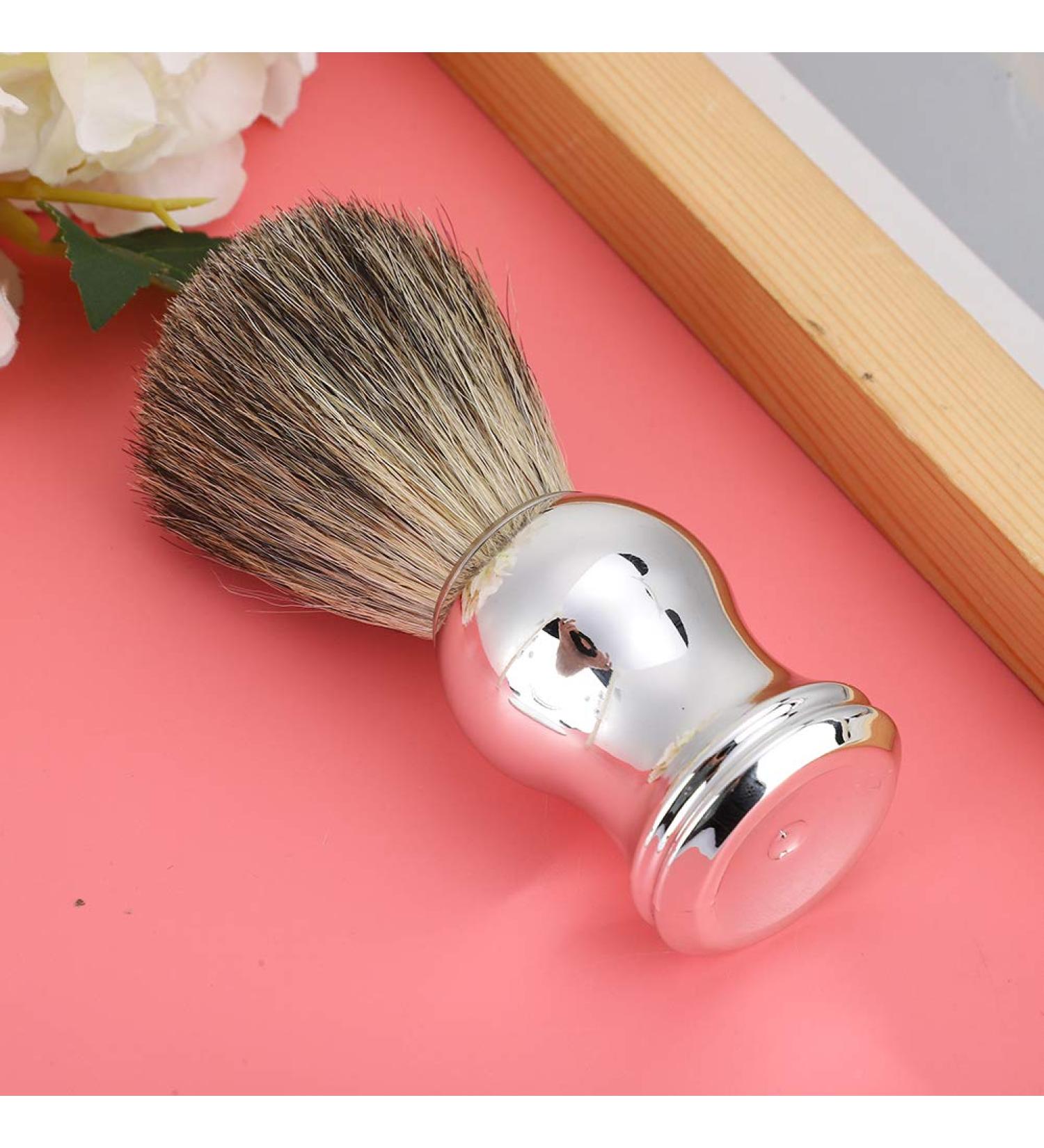Men's Portable Shaving Brush & Beard Grooming Tool - Foaming Facial Cleansing & Salon Quality - Buy Online on SooperMarket.com
