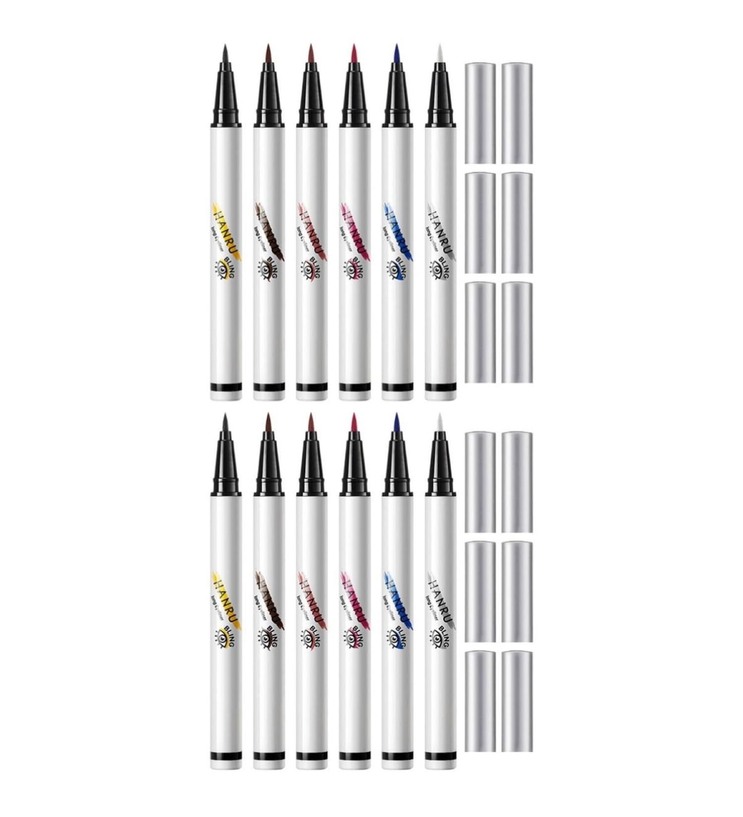 Beavorty 12 Pcs Eye Makeup Tool Eyeliner Pen for Women Colored Eyeliner Girl Liquid Eyeliner Abs Miss - Buy Online on SooperMarket.com