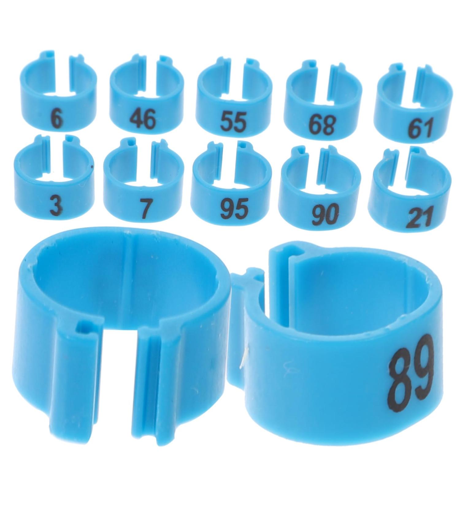 FRCOLOR 200 Pcs Pigeon Anklet Plastic Tags Chicken Foot Bands Dove Pigeon Foot Bands Baby Chicken Foot Ring 1X1X0.8CMx2pcs Bluex2pcs - Buy Online on SooperMarket.com