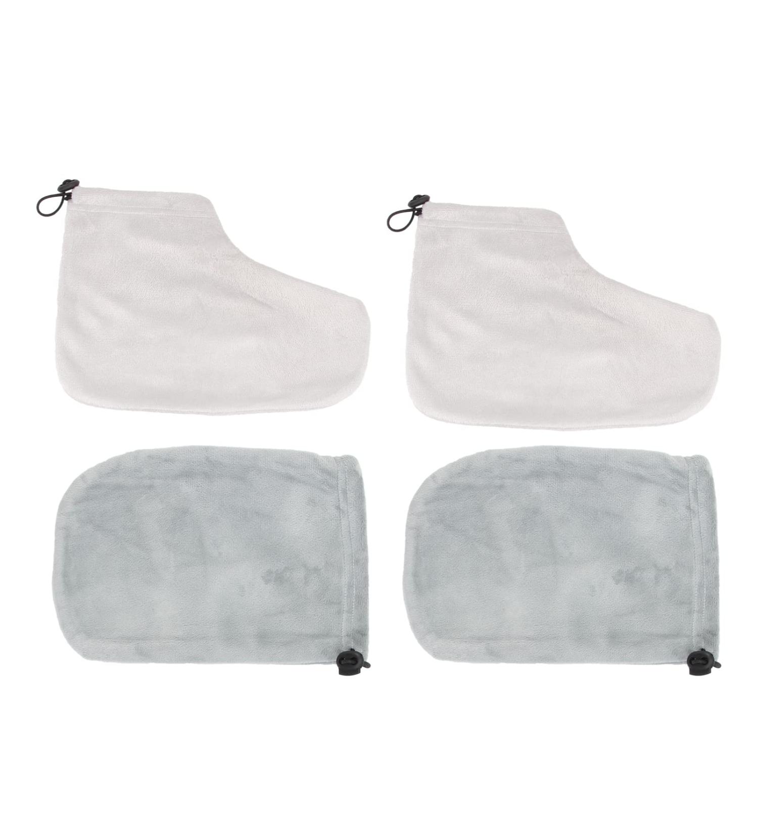 Beavorty 2 Pairs Gloves Wax Bath Foot Cover Paraffin Wax Booties Paraffin Treatments Cozies Hand and Foot Liners Wax Bath Mitts Disposable Foot Covers Paraffin Glove Short Boots Spa Grey - Buy Online on SooperMarket.com
