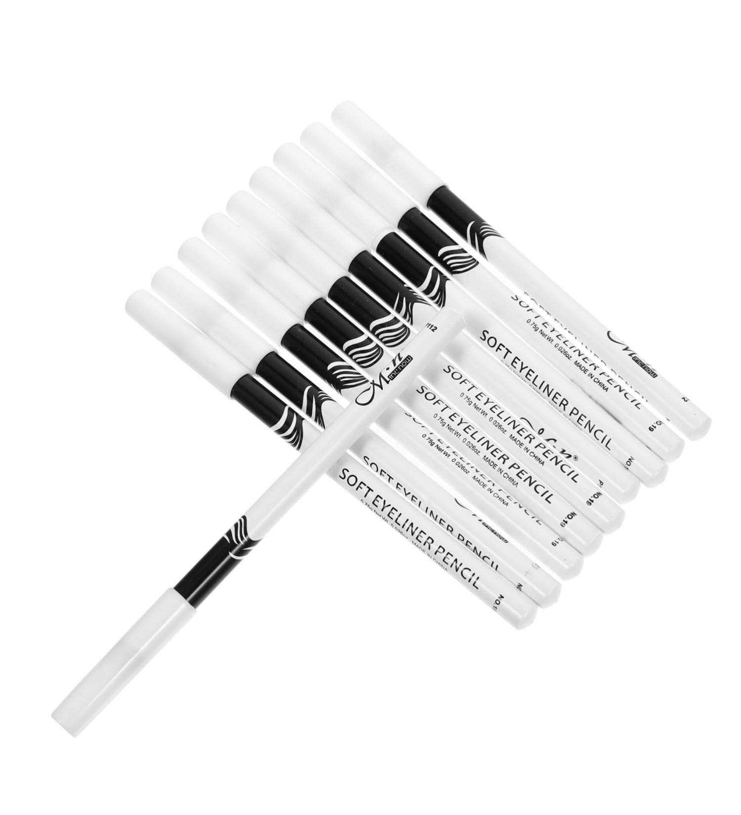 Mikinona 40 Pcs Lying Silkworm Eyeliner Woman Eyeliner Pencils Eyeshadow Pen Eye Pencil Gel White Wooden Pole - Buy Online on SooperMarket.com