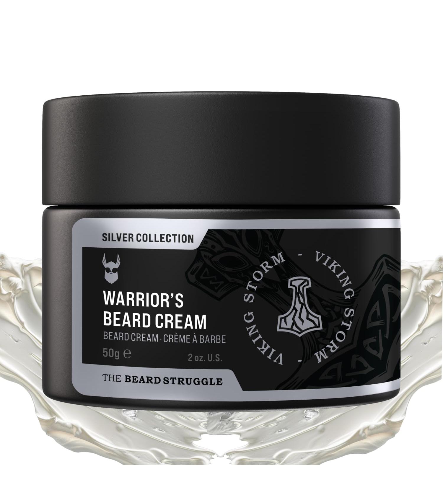 Beard Struggle Viking Storm Beard Cream for Men - Moisturizer & Softener with Avocado & Jojoba Oils - Itch Relief & Hydration for Beards & Mustaches - 50g - Buy Online on SooperMarket.com