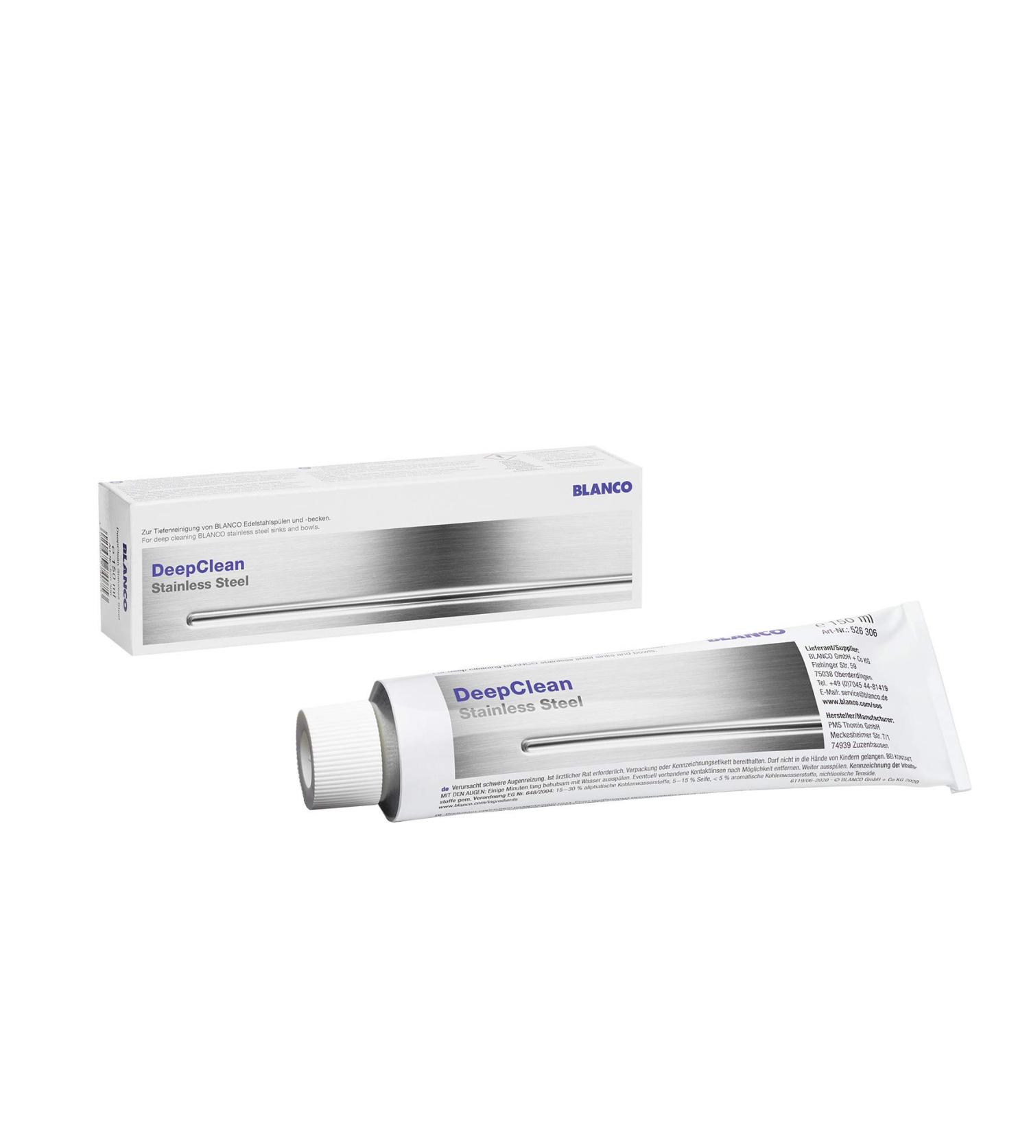 Blanco Deepclean Stainless Steel Cleaner - 150ml Tube | Professional Care Products for Stainless Steel Sinks | Removes Scratches & Stains | Discounted Price - Buy Online on SooperMarket.com