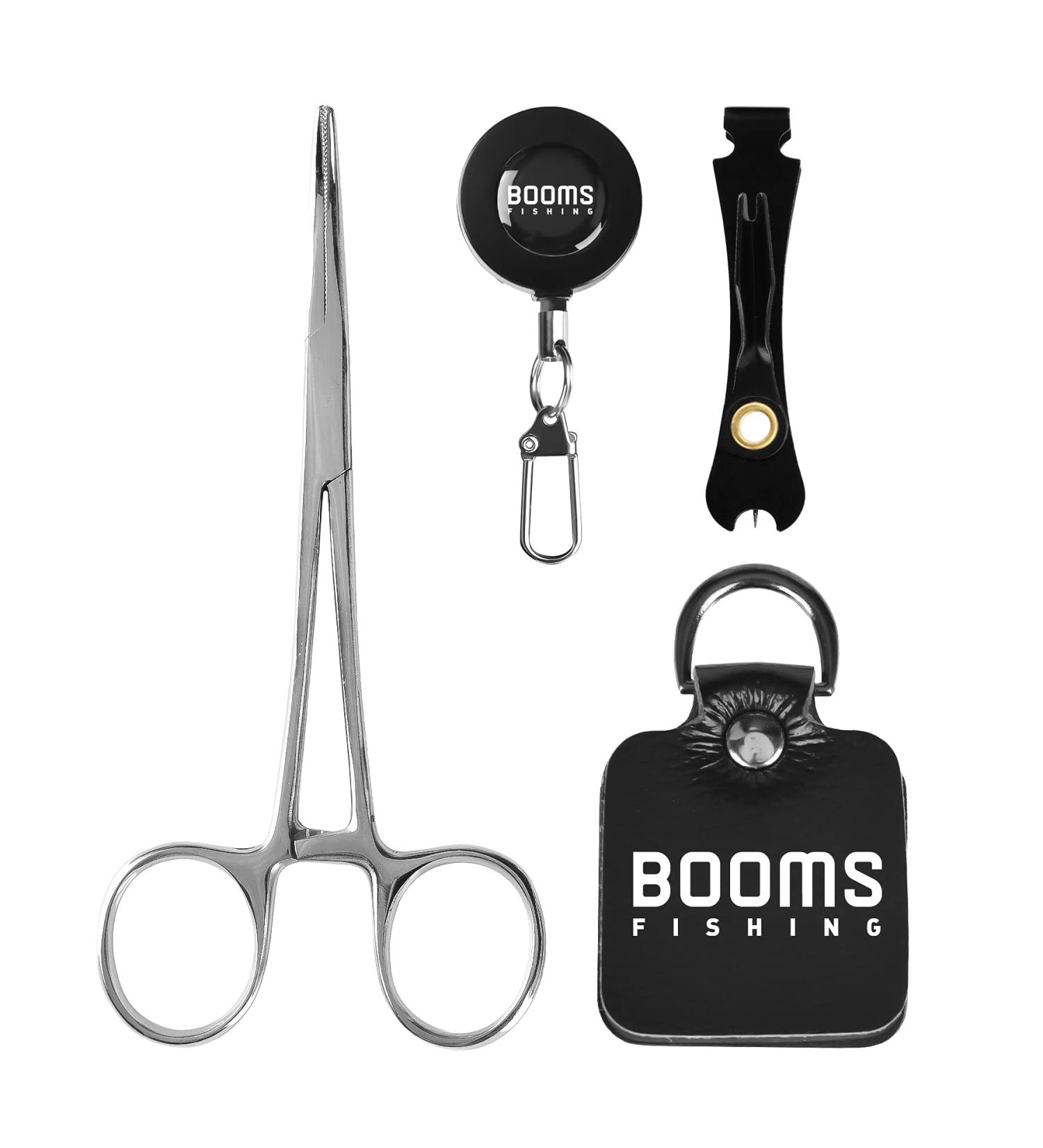 Booms Fishing FF2 Fly Fishing Accessories Kit - Forceps, Nipper, Straightener, Zinger, Two-Sided Fly Box Assortment - Ultimate Fly Fishing Gear Combo - Buy Online on SooperMarket.com