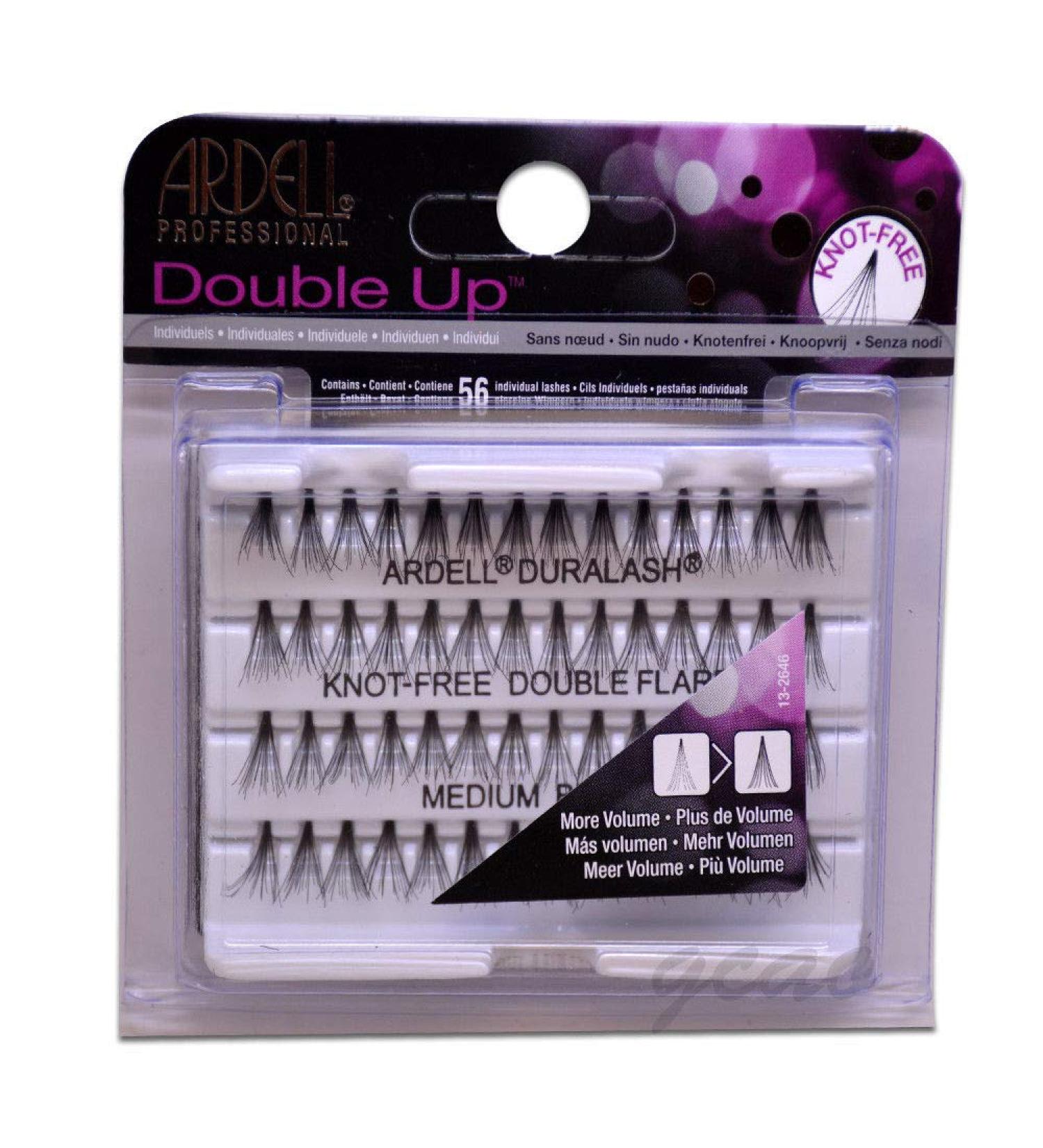 Ardell Double Individual Duralash Knot Free Double Flares Medium Black by Ardell