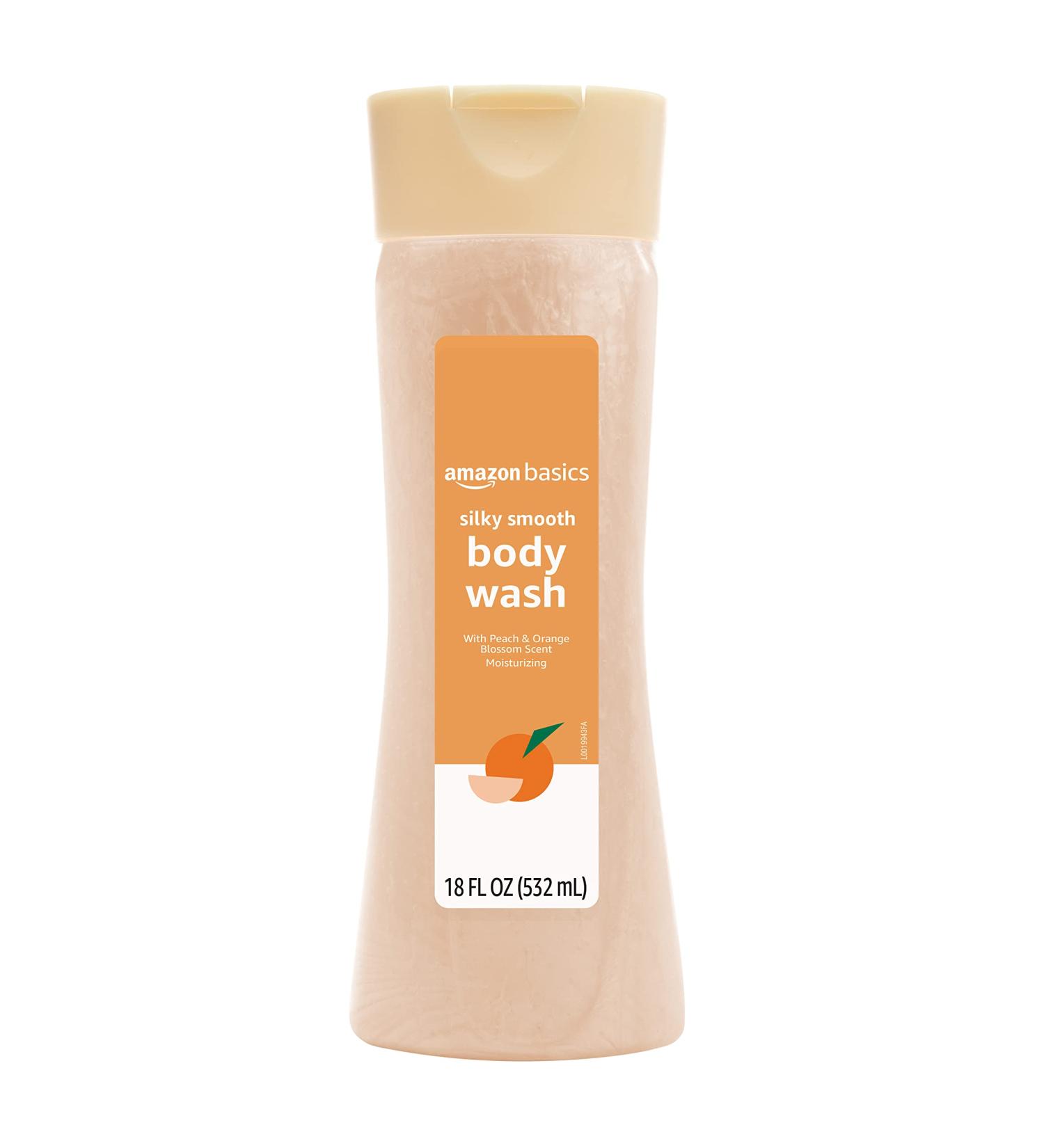 Amazon Basics Silky Smooth Body Wash - Peach and Orange Blossom Scent - 18 fl oz (Pack of 1) - Buy Online on SooperMarket.com