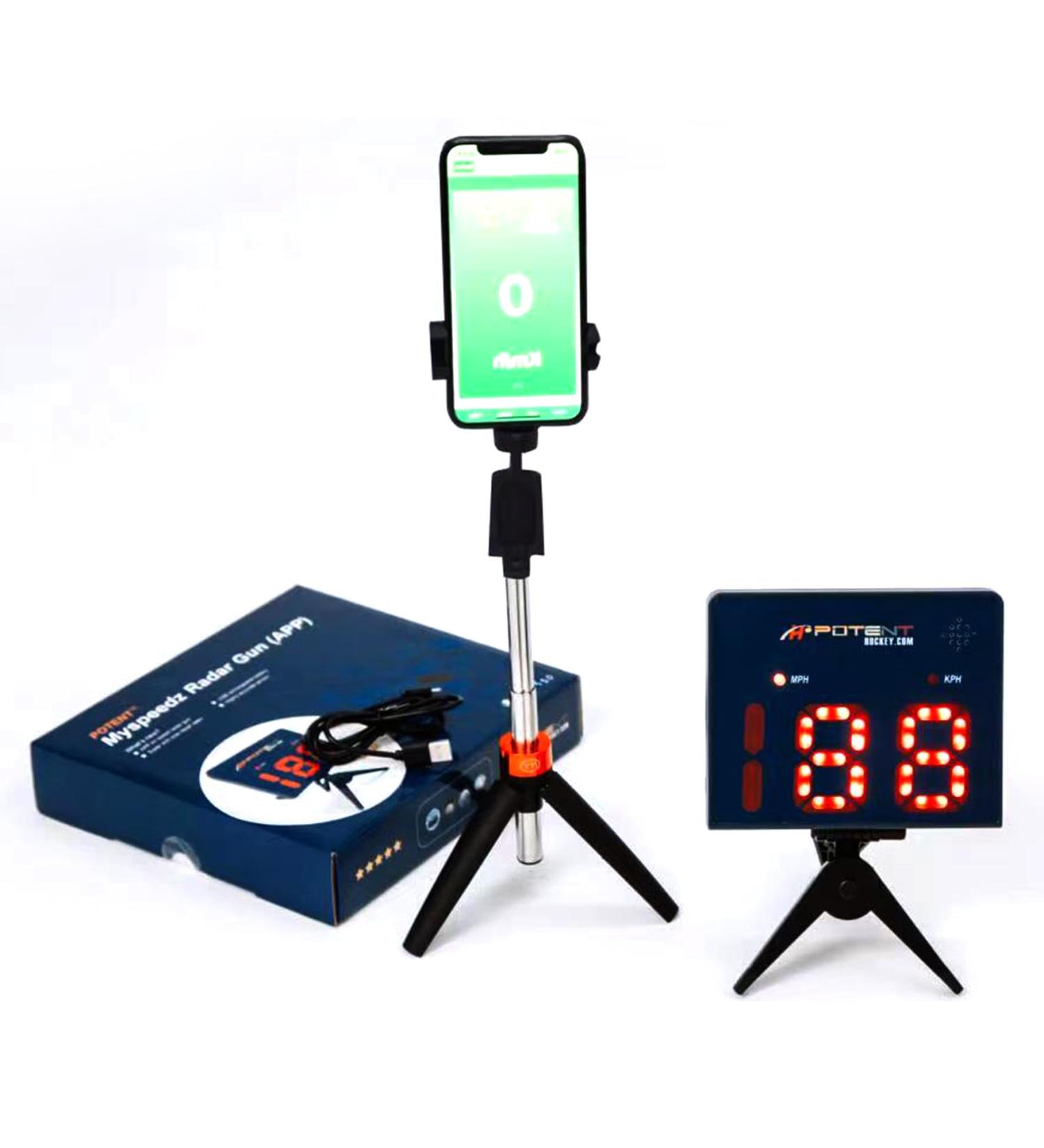 Potent Hockey Training Speed Radar Gun 2.0 | App Support for All Sports - Measure Speed for Hockey Baseball Tennis & Golf - Buy Online on SooperMarket.com