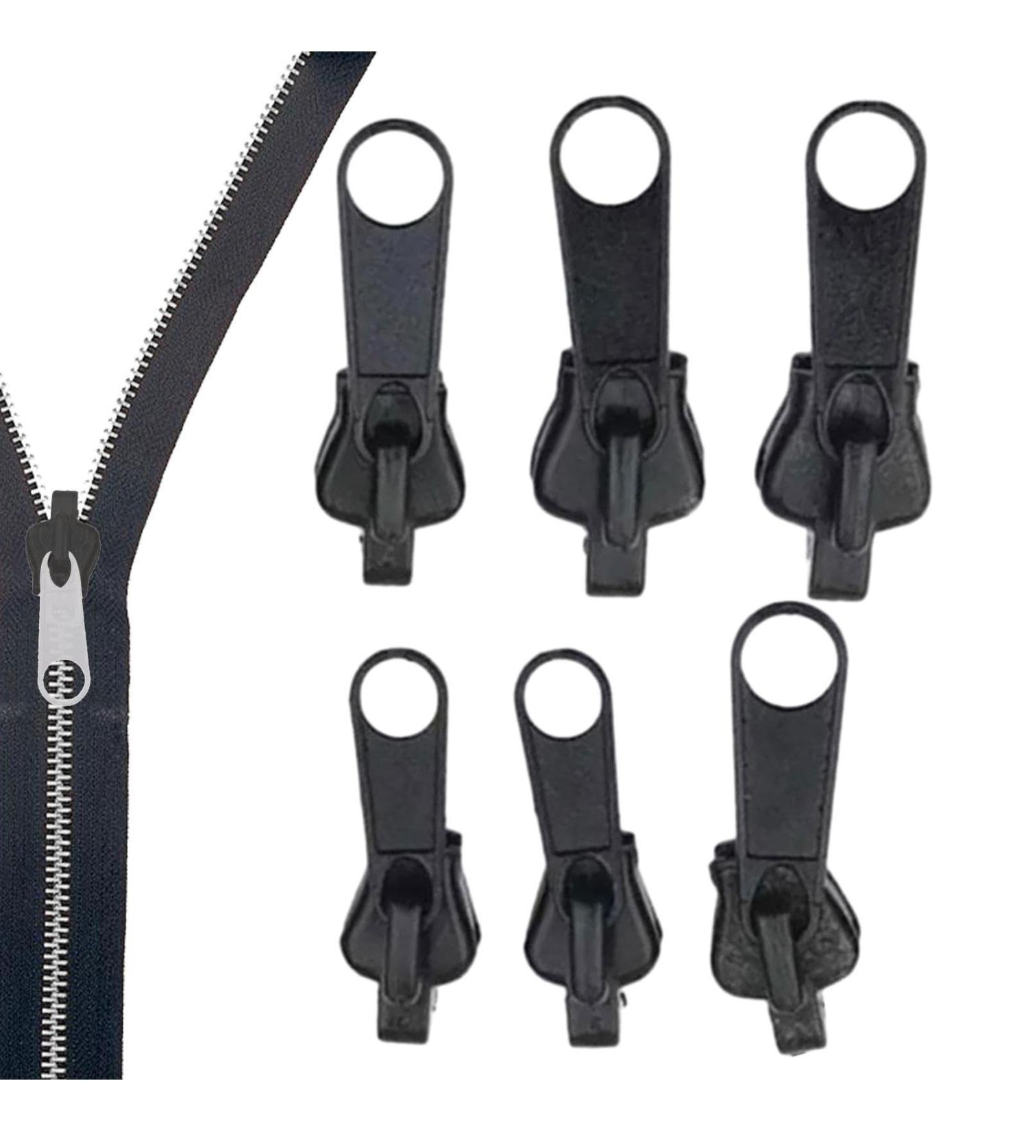 Removable Metal Zipper Repair Set - Zipper Pulls for Jackets Suitcases & Backpacks - Black - Buy Online on SooperMarket.com