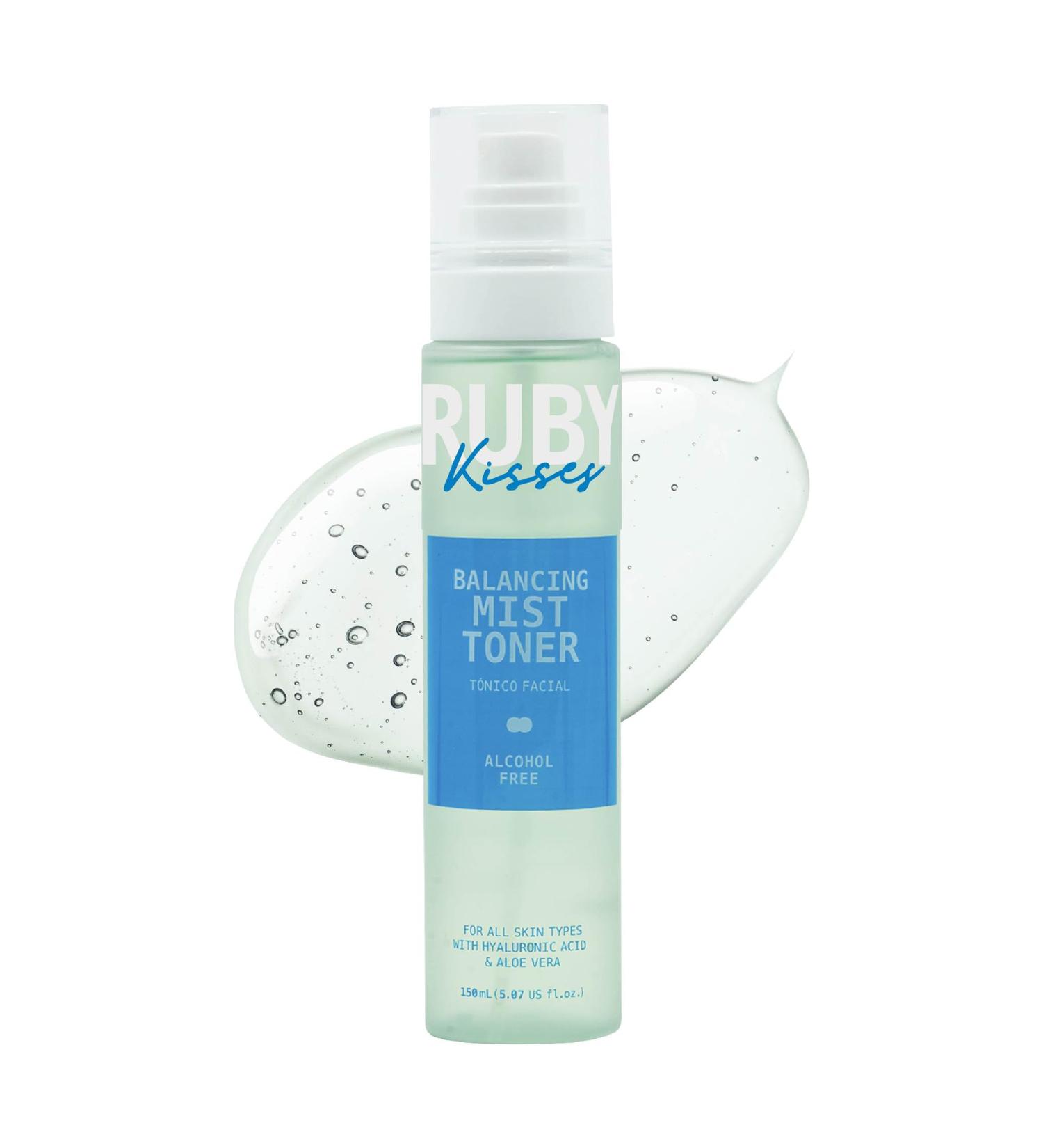Ruby Kisses Balancing Face Mist Toner - Hydrating Spray for Sensitive Skin Reduces Redness & Inflammation Alcohol-Free Made in Korea - Buy Online on SooperMarket.com