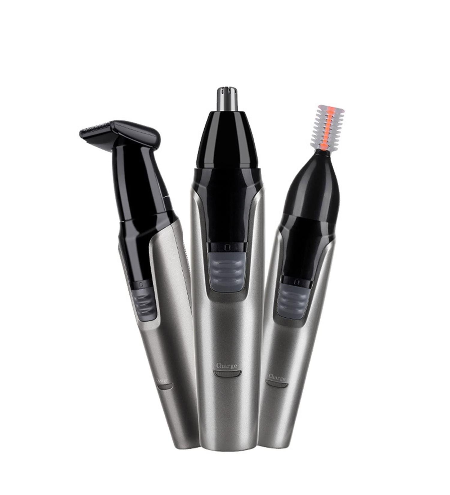3 in 1 Ear & Nose Hair Trimmer - Rechargeable Waterproof Facial Hair Remover for Men & Women | Ideal for Travel & Easy Cleansing - Buy Online on SooperMarket.com