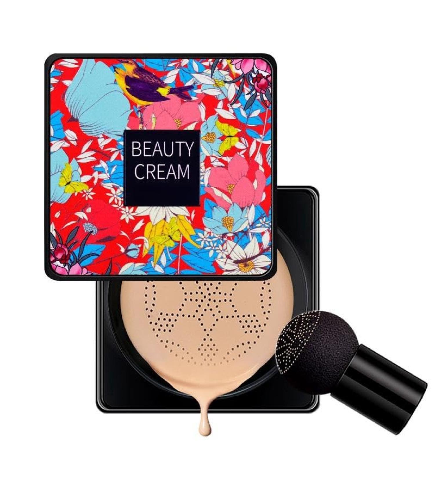 Lovelycat Mushroom Head Air Cushion BB Cream Even Skin Tone Makeup Base PrimerConcealer Lasting Nude Makeup Moisturizing Brightening Pigment CC Liquid Foundation (C-lvory) - Buy Online on SooperMarket.com