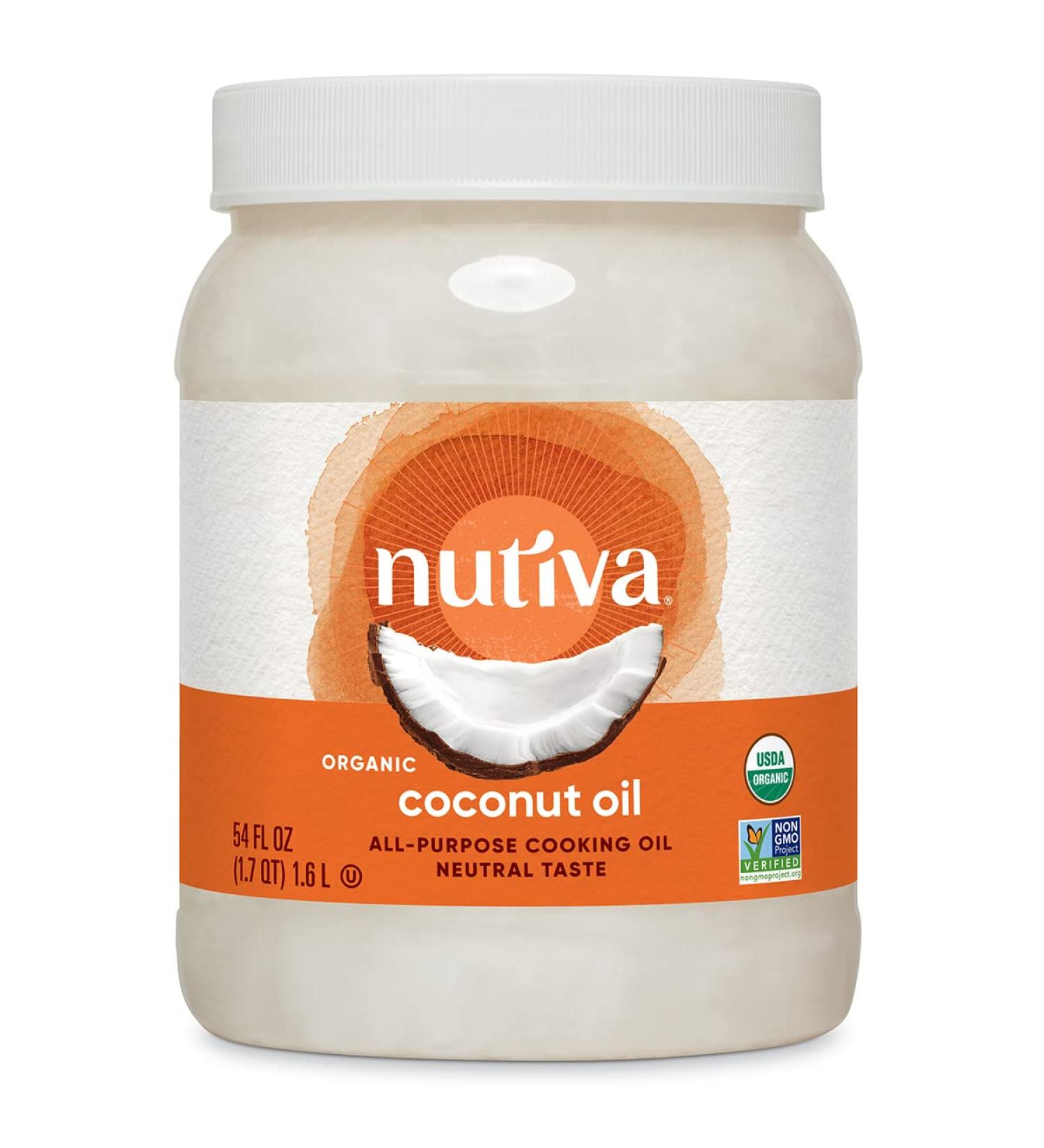 Nutiva Organic Refined Coconut Oil 54 fl oz - Premium Cooking & Baking Oil - Buy Online on SooperMarket.com