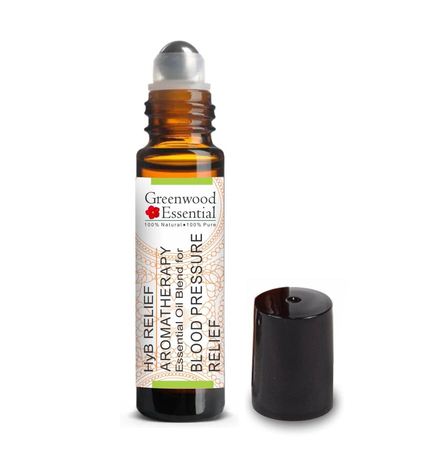 Greenwood Essential HIGH BLOOD PRESSURE RELIEF - AROMATHERAPY Essential Oil Blend of Vetiver Clary Sage Ylang Ylang & Geranium Essential Oils 10ml (0.33 oz) - Buy Online on SooperMarket.com