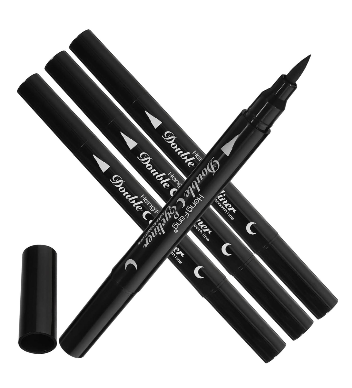 PLAFOPE 4pcs Eyeliner Makeup Pencils for Eyes Ink Liner Makeup Long-lasting Eye Pencil Eye Stamp Black Abs - Buy Online on SooperMarket.com