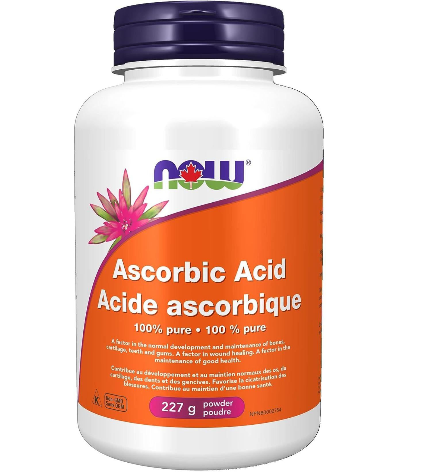 Now Ascorbic Acid (100% Pure Vit.C) Pwd 227g - Buy Online on SooperMarket.com