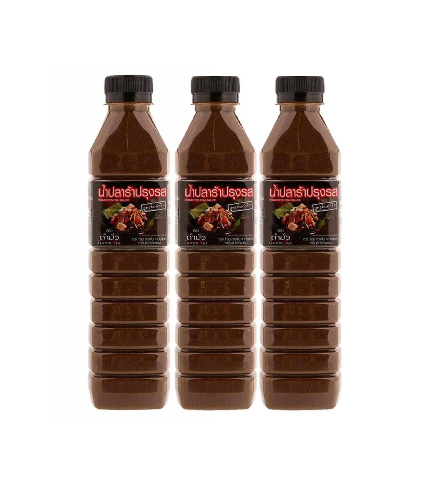 Tummour Thai Fermented Fish Sauce Nam Pla Ra Pla Dak Asian Thai Lao Food Papaya Salad Plara     Ships from USA 500ml bottle Choose your Quantity (500ml  3) 16.9 Fl Oz (Pack of 3) 3.0 - Buy Online on SooperMarket.com
