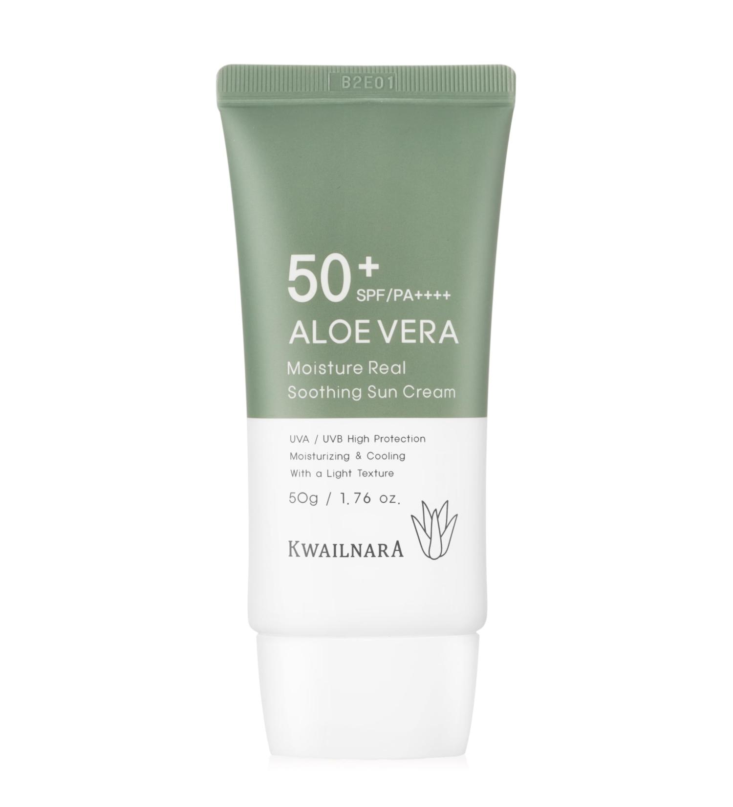 WELCOS KWAILNARA Aloe Vera Sun Cream - Hydrating Soothing SPF | Non Nano Non Greasy | Korean Skin Care | Ultimate Sun Protection & Hydration | 50g - Buy Online on SooperMarket.com
