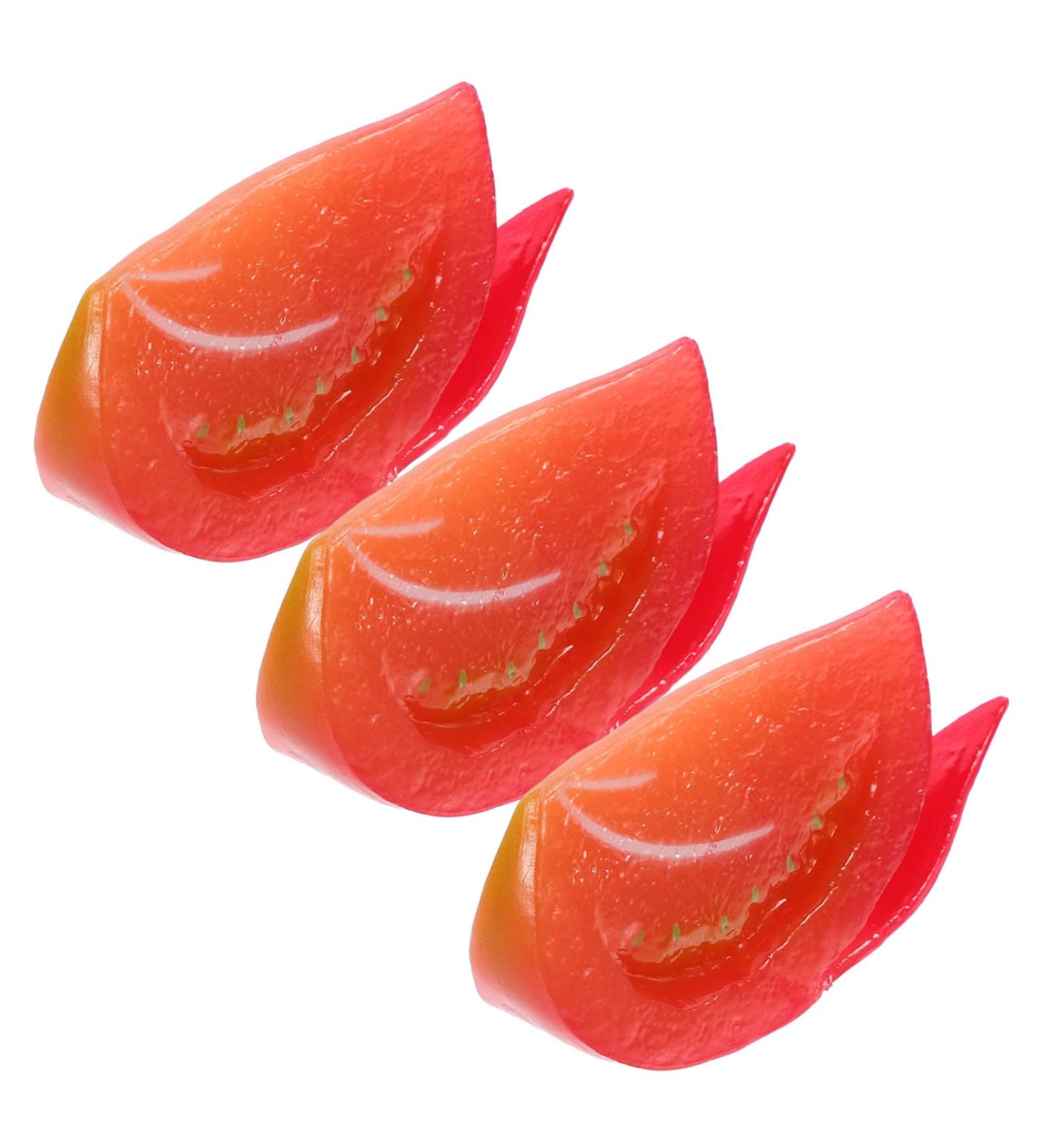 Alipis 9 Pcs Imitation Tomato Fake Tomato for Home Realistic Vegetable Decor Small Vegetable Ornament Red Tomato Figurine Lifelike Vegetable Tomato Artificial Lotus Root Slices Pvc Watermelon Redx3pcs 6.5x3.5cmx3pcs - Buy Online on SooperMarket.com