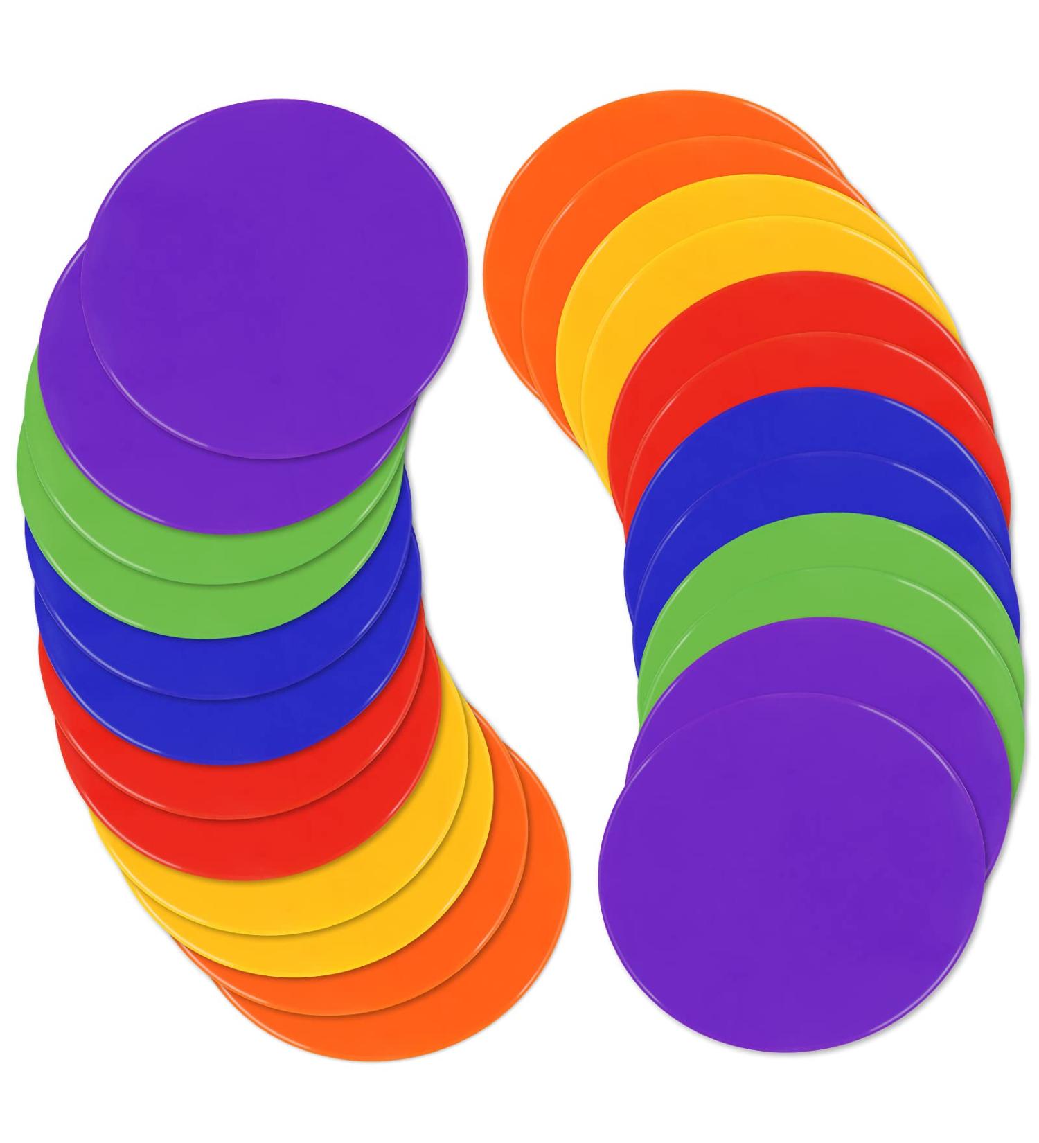 SIFENYU 9-inch Spot Markers 24pcs - Rubber Agility Dots for Kids Soccer, Football, Basketball - Non Slip Sports Floor Spots for Speed Training - Buy Online on SooperMarket.com
