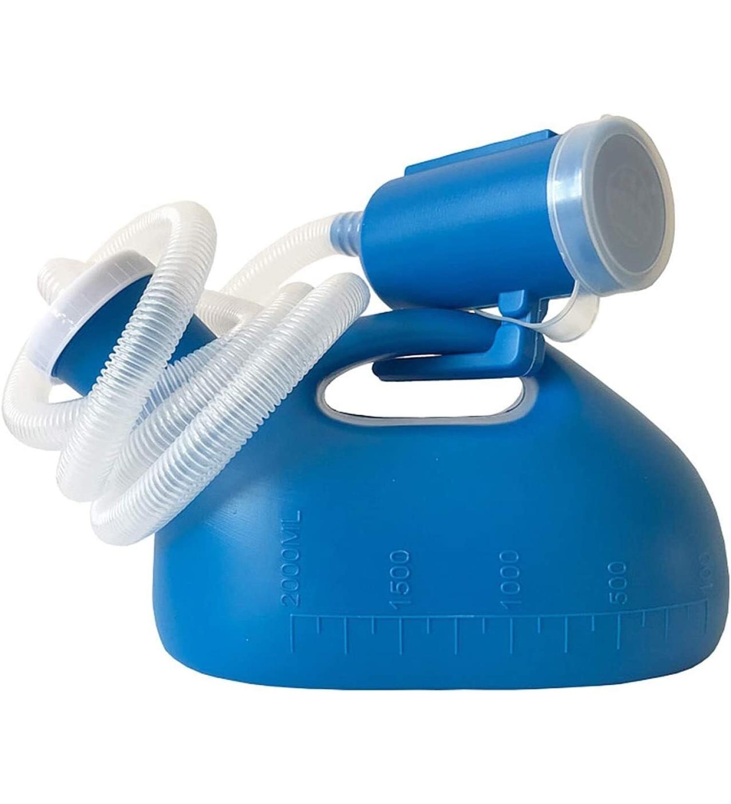 Male Urinal Bottle Camping Toilet Urine Bottle Men's Bed Urinal Potty Pee Bottle 2000ML Collector with 1.6M Tube for Male Elderly People - Buy Online on SooperMarket.com