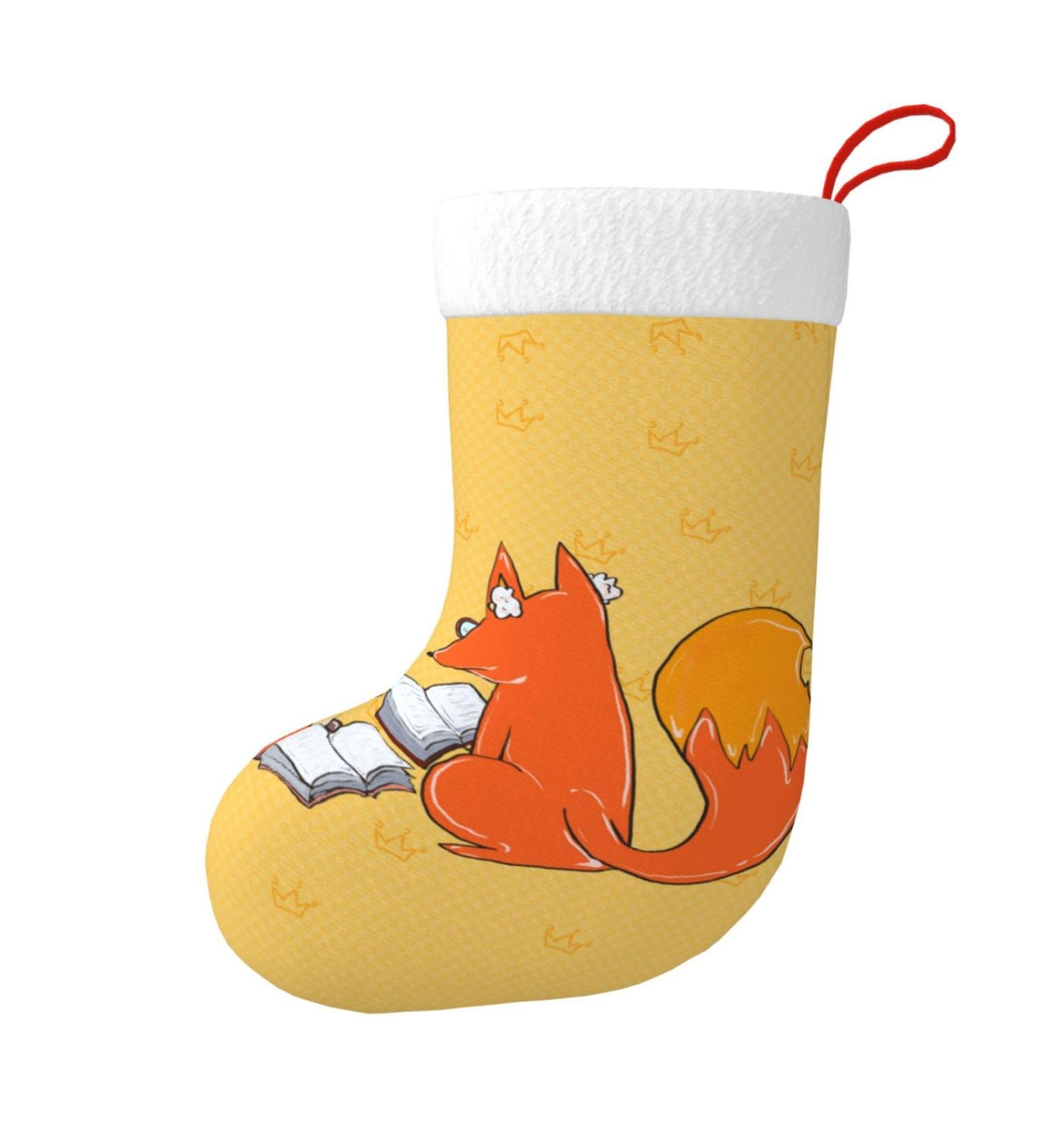 YYHHAOFA Sunflower Seeds and Foxes Picture Christmas Decorative Stockings : Soft Light and Tactile Suitable for Christmas Holiday Party - Buy Online on SooperMarket.com