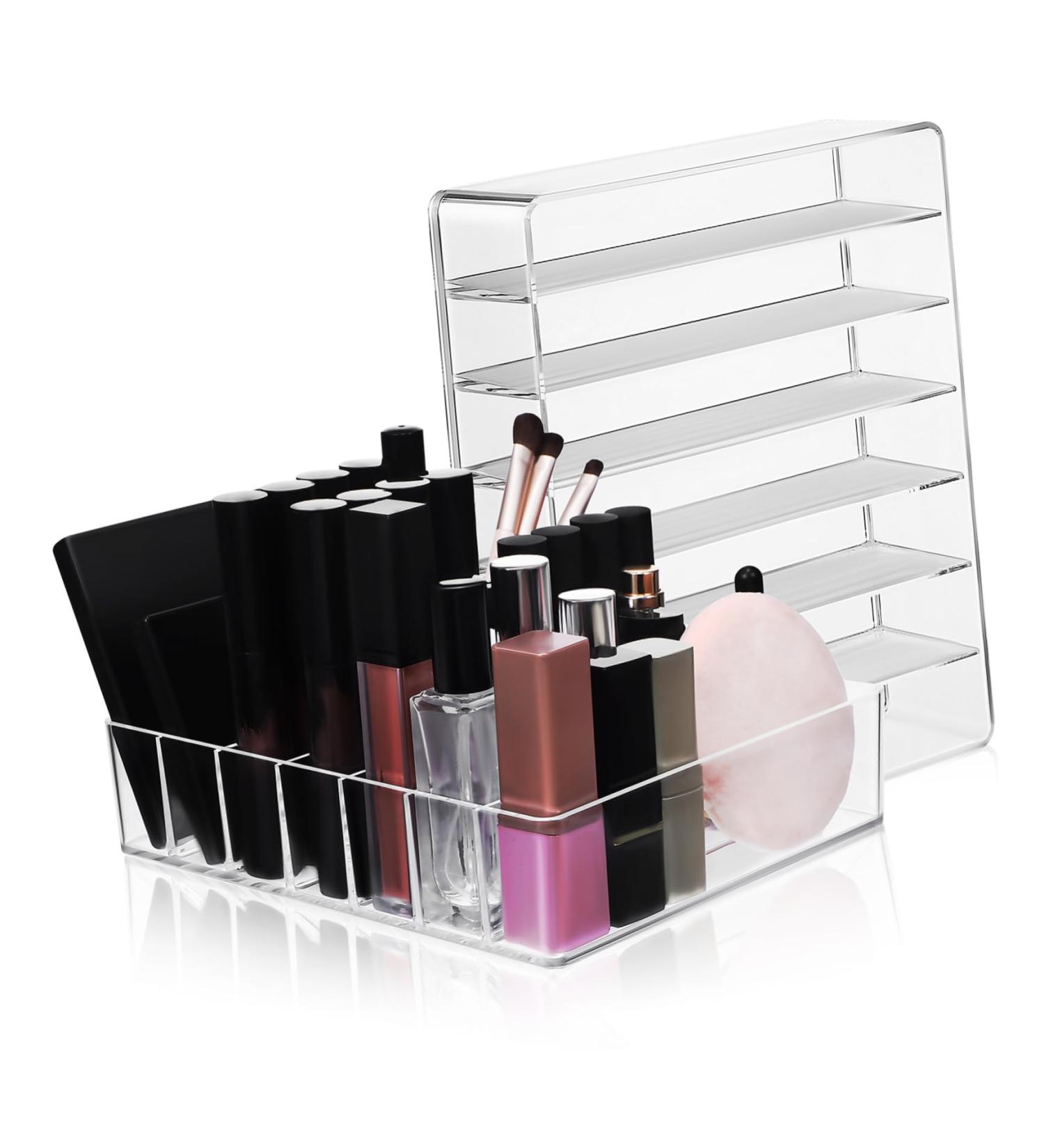 Cabilock 2pcs Drawers Dresser Eyeshadow Organizer Case Eyeshadow Palette Organizer Desktop Storage Box Set - Buy Online on SooperMarket.com