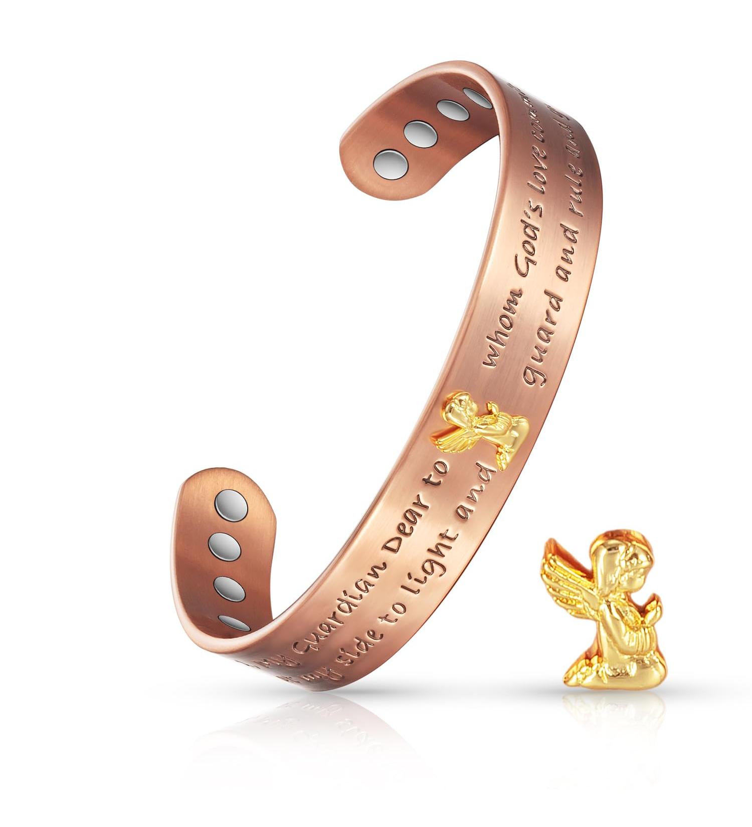 EnerCoppeX Copper Magnetic Bracelet for Women - Detox Jewelry with 3500 Gauss Magnet (CPB-2051T) - Buy Online on SooperMarket.com
