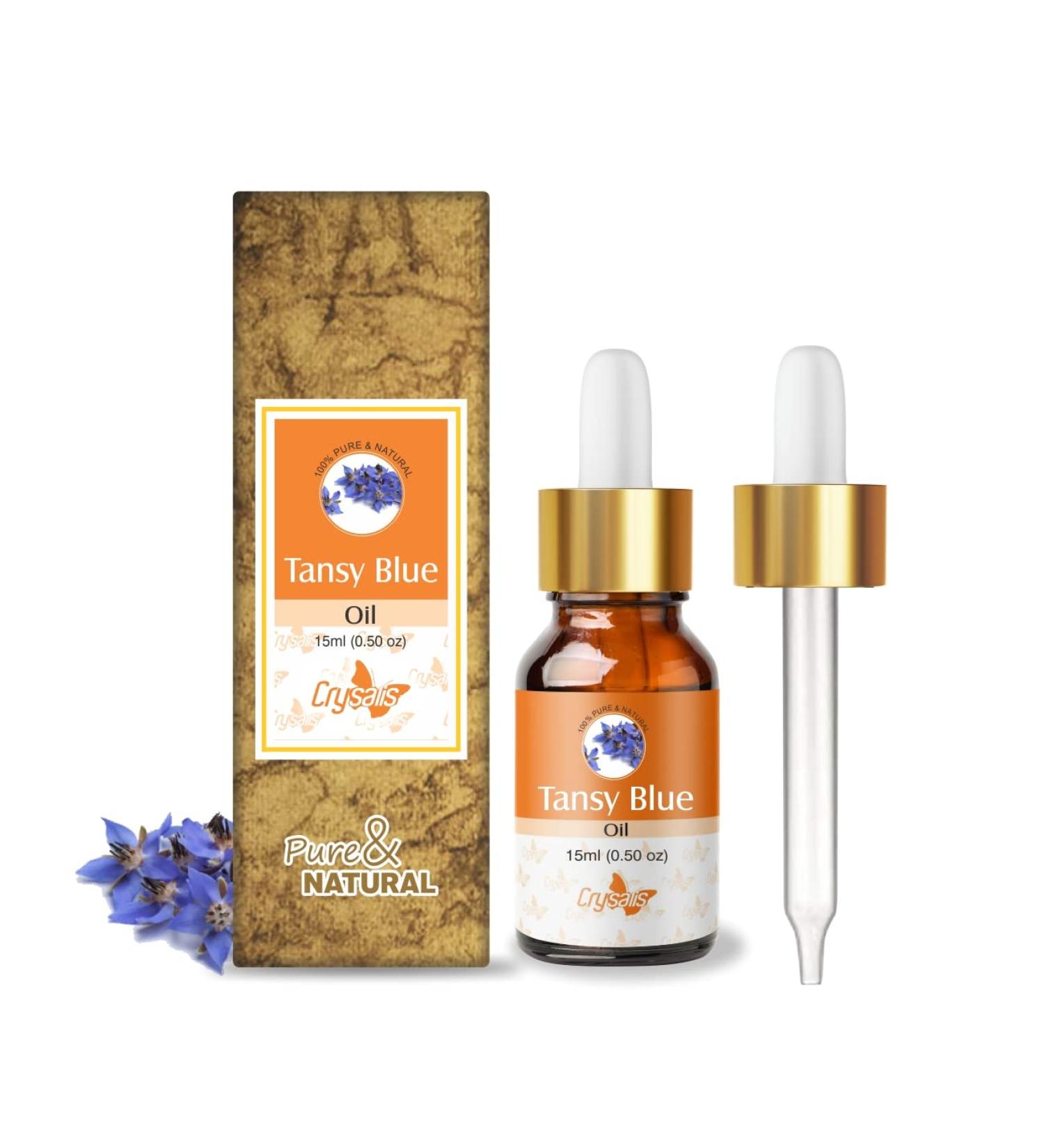 Crysalis Tansy Blue (Tanacetum Annuum) Oil |100% Pure & Natural Undiluted Essential Oil Organic Standard Tansy Oil For Cleansing Skin & Pores Reduce Redness Repair Damaged Skin - (15 ML) - Buy Online on SooperMarket.com