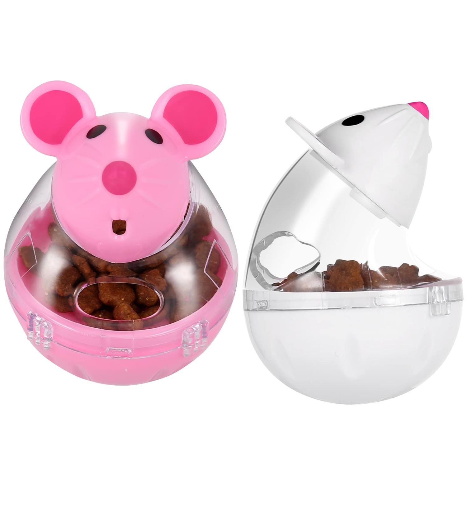 Auxsooul Cat Interactive Toys - 2-Pack Snackball & Food Dispenser for Cats - Intelligence & Treat Play - Buy Online on SooperMarket.com