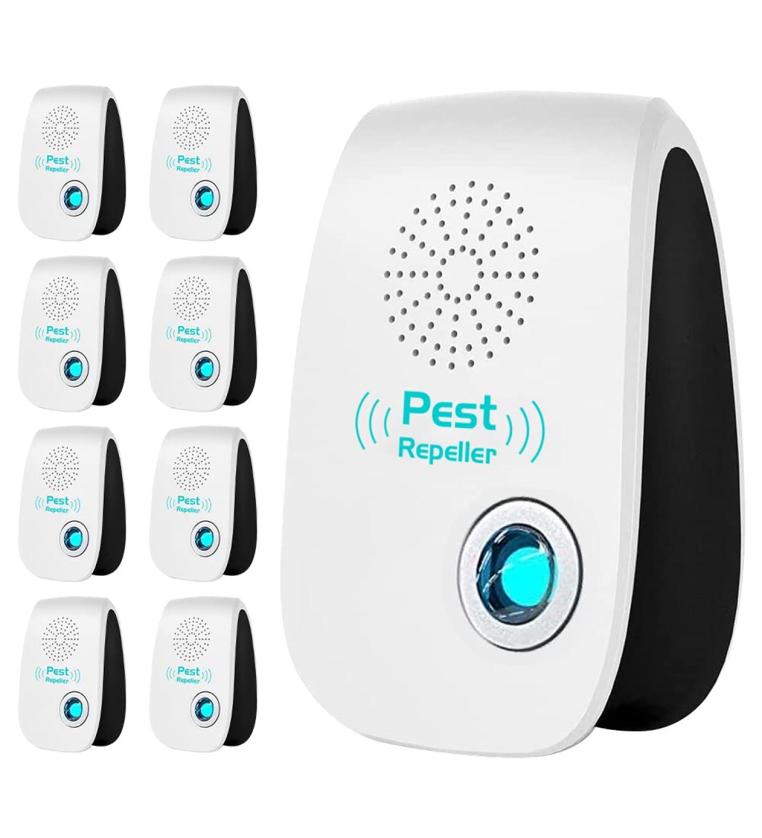 Toyukia 2023 Dual Ultrasonic Pest Repeller 8 Pack - Electronic Control for Insects, Roaches, Spiders, Mice - Indoor Mosquito Repellent for Home, Kitchen, Office, Warehouse, Garage (White) - Buy Online on SooperMarket.com