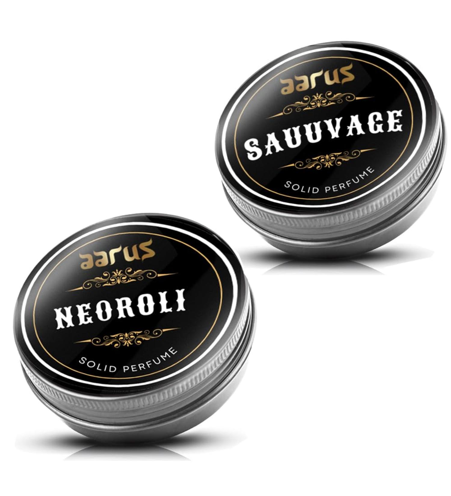 BlueQueen Solid Perfume with Clary Sage Vetiver Sandalwood Cologne Balm for Men And Women Cologne Balm Travel Cologne Wax India/Pack of 2 Neoroli And Sauuvage Solid Perfume - Buy Online on SooperMarket.com
