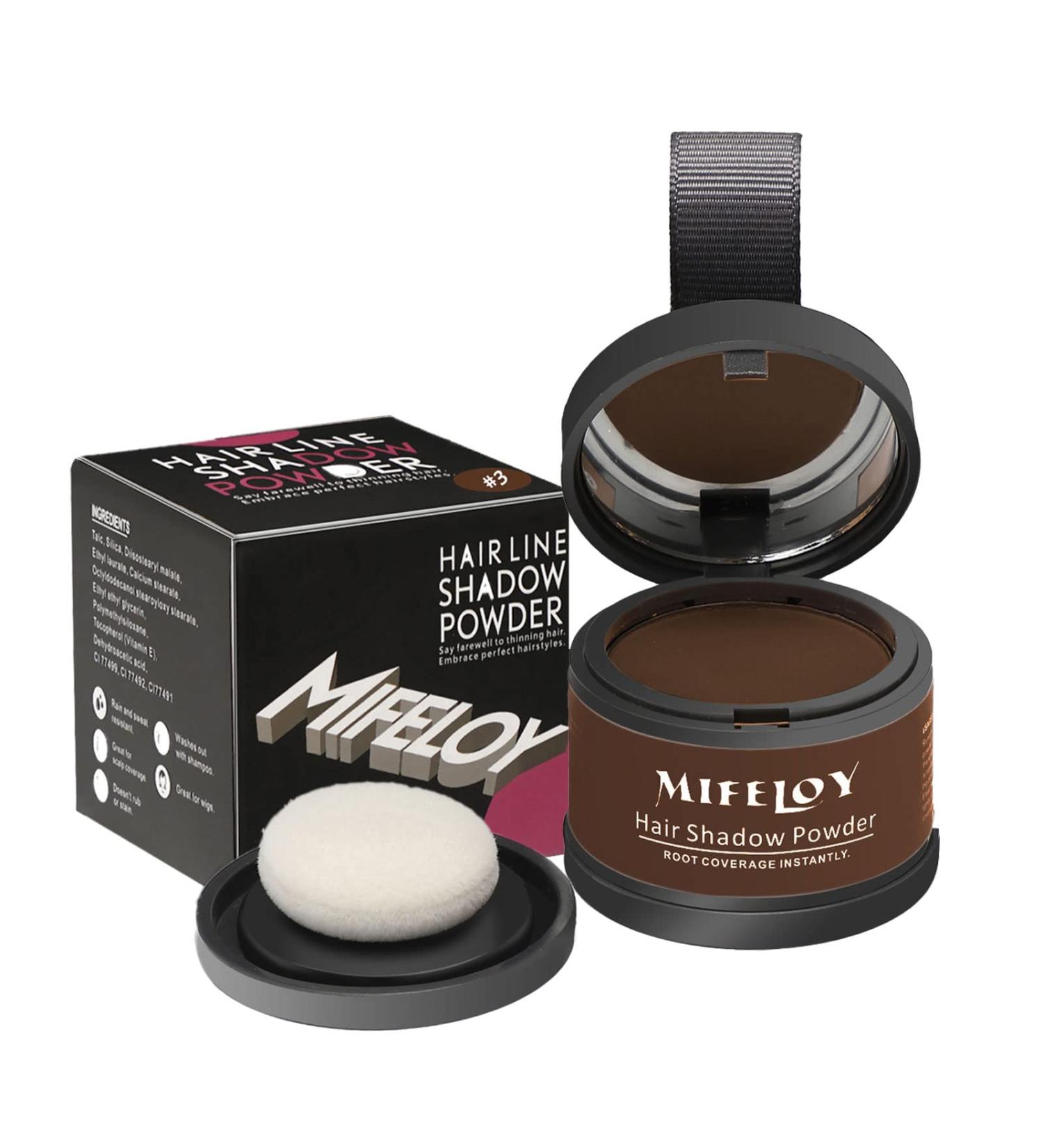 MIFELOY Root Touch Up Powder Cover Up Hair Color for Grays Root Coverage for Women Men Roots Concealer for Beard Line Eyebrow Instantly Shadow Powder for Thinning Grey Hairline Dark Brown - Buy Online on SooperMarket.com