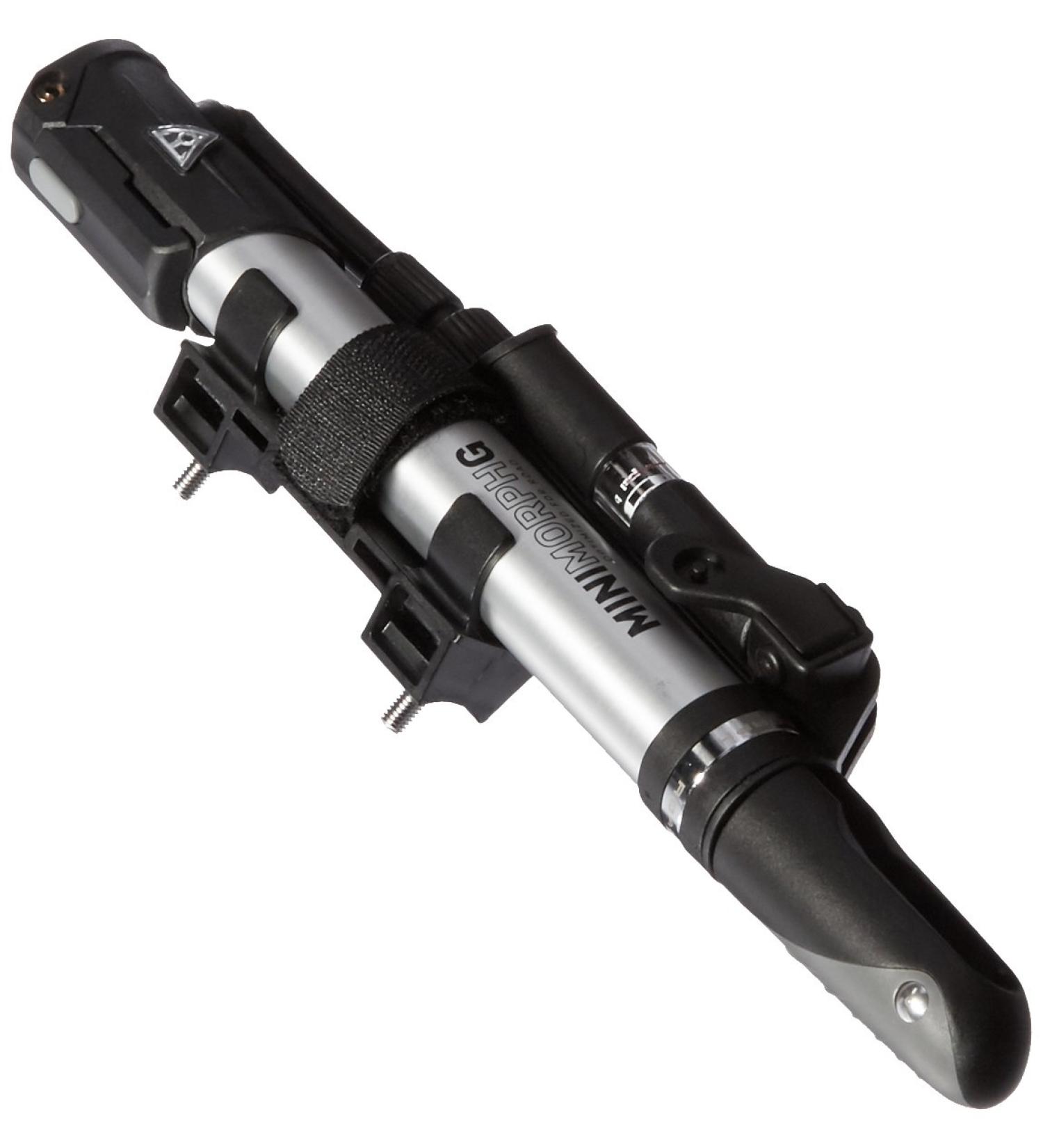 Topeak Mini Morph Pump with Gauge - Black/Silver, 26.5 x 5 x 2.8 cm - Buy Online on SooperMarket.com