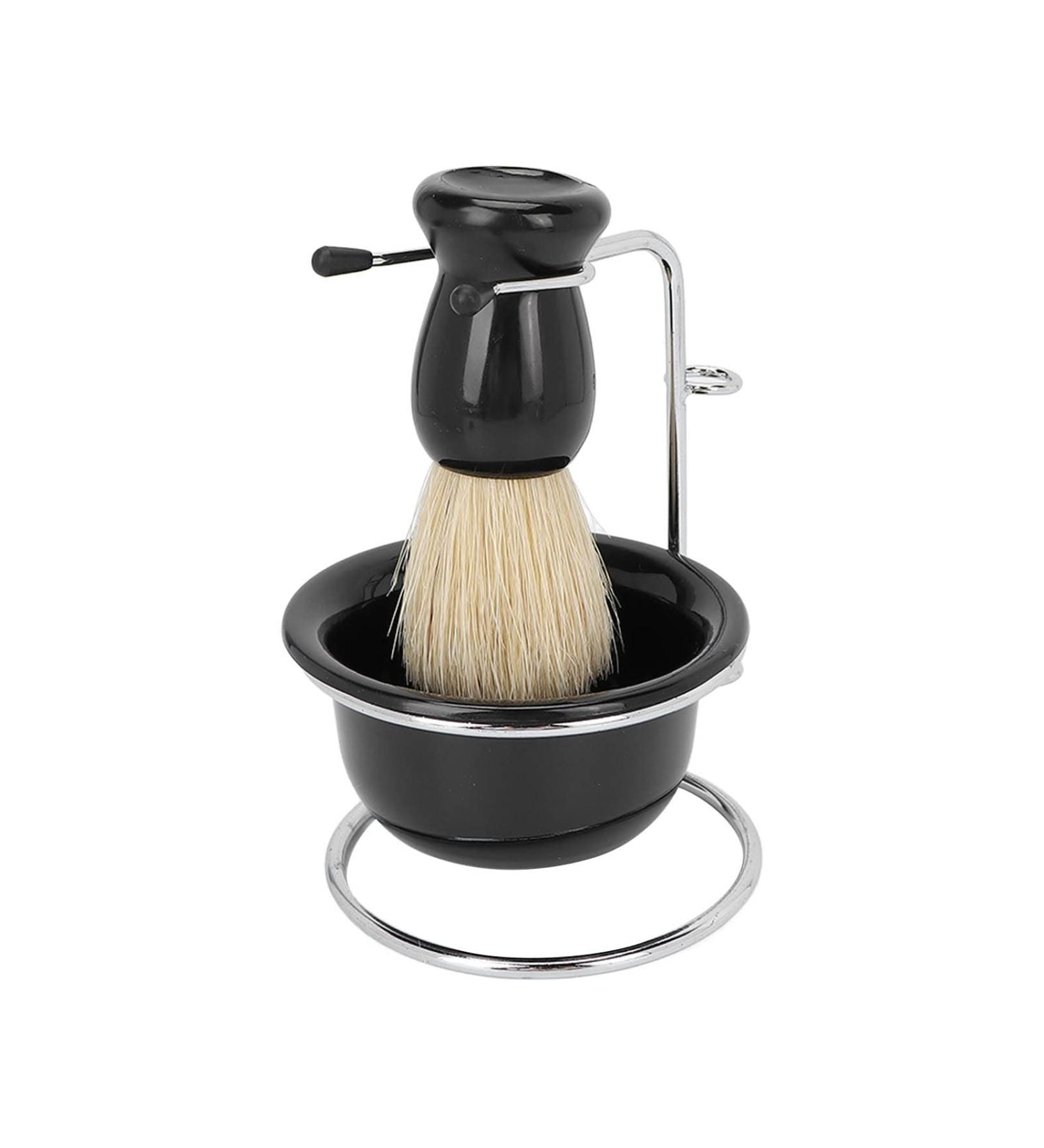 3pcs Professional Beard Shaving Brush Set - Manual Shaving Brush Bowl & Stand Kit for a Perfect Shave | International Shipping - Buy Online on SooperMarket.com