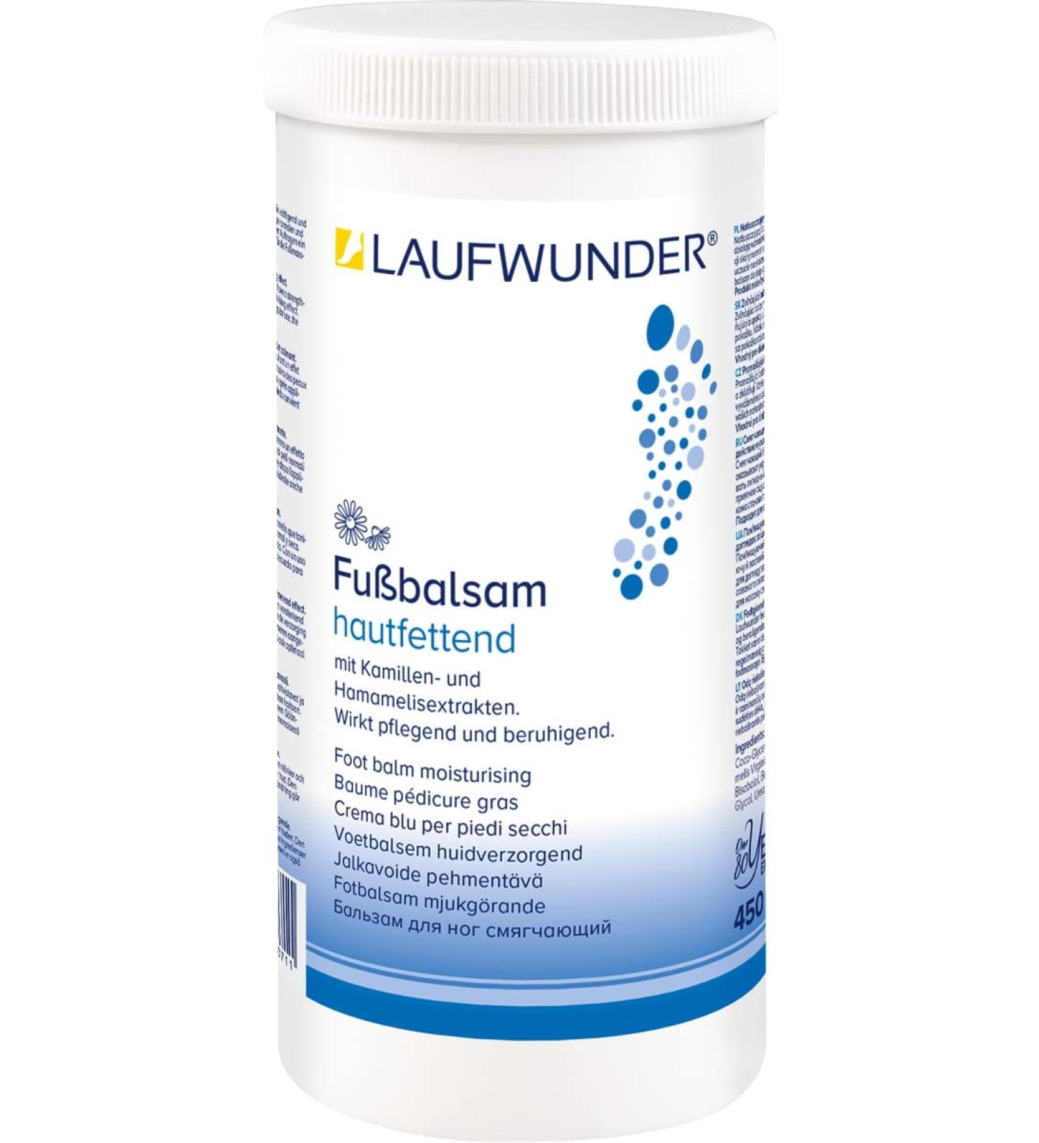 Laufwunder Foot Balm 450ml Refill - Skin-Moisturising Foot Cream for All-Day Comfort | Shop Internationally - Buy Online on SooperMarket.com