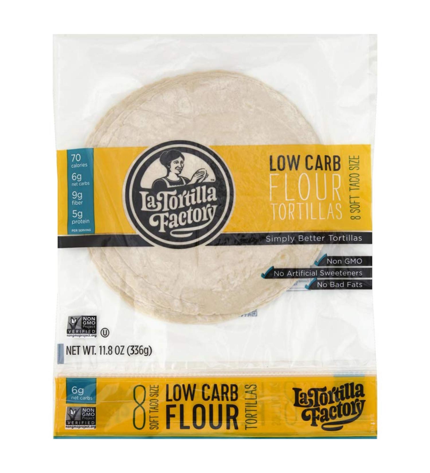 LA TORTILLA FACTORY TORTILLA FLOUR 8CT LOWCRB 11.8OZ Flour tortillas 11.8 Ounce (Pack of 1)