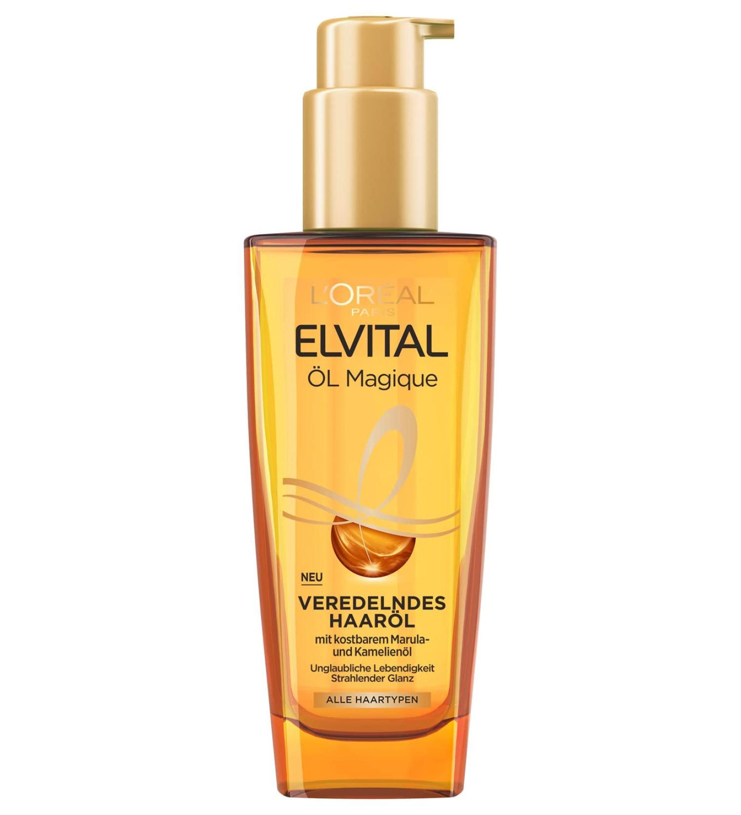 L'Or al Paris Elvital Magic Oil 100ml - Nourishing Hair Oil for Soft Shiny Hair Frizz Control & Heat Protection up to 230 C with 6 Precious Flower Oils - Buy Online on SooperMarket.com