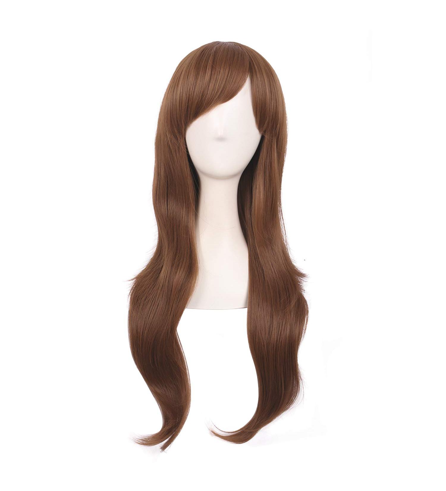 MapofBeauty 28 Long Curly Costume Cosplay Wig (Light Brown) - 70cm Length - Buy Online on SooperMarket.com