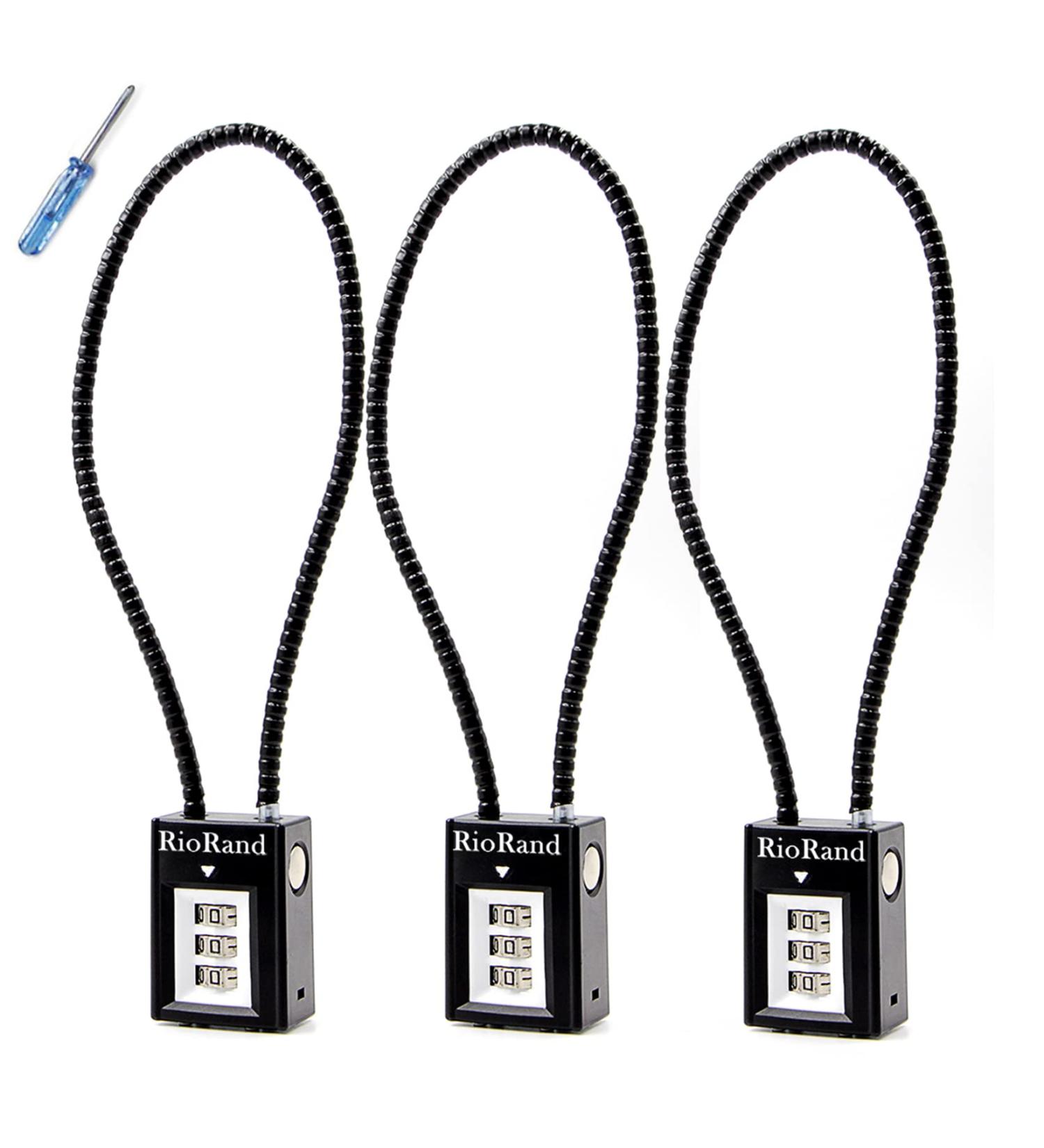RioRand Trigger Lock 3 Digit Combination Gun Cable Lock 15 Inch - 3 Pack - Buy Online on SooperMarket.com