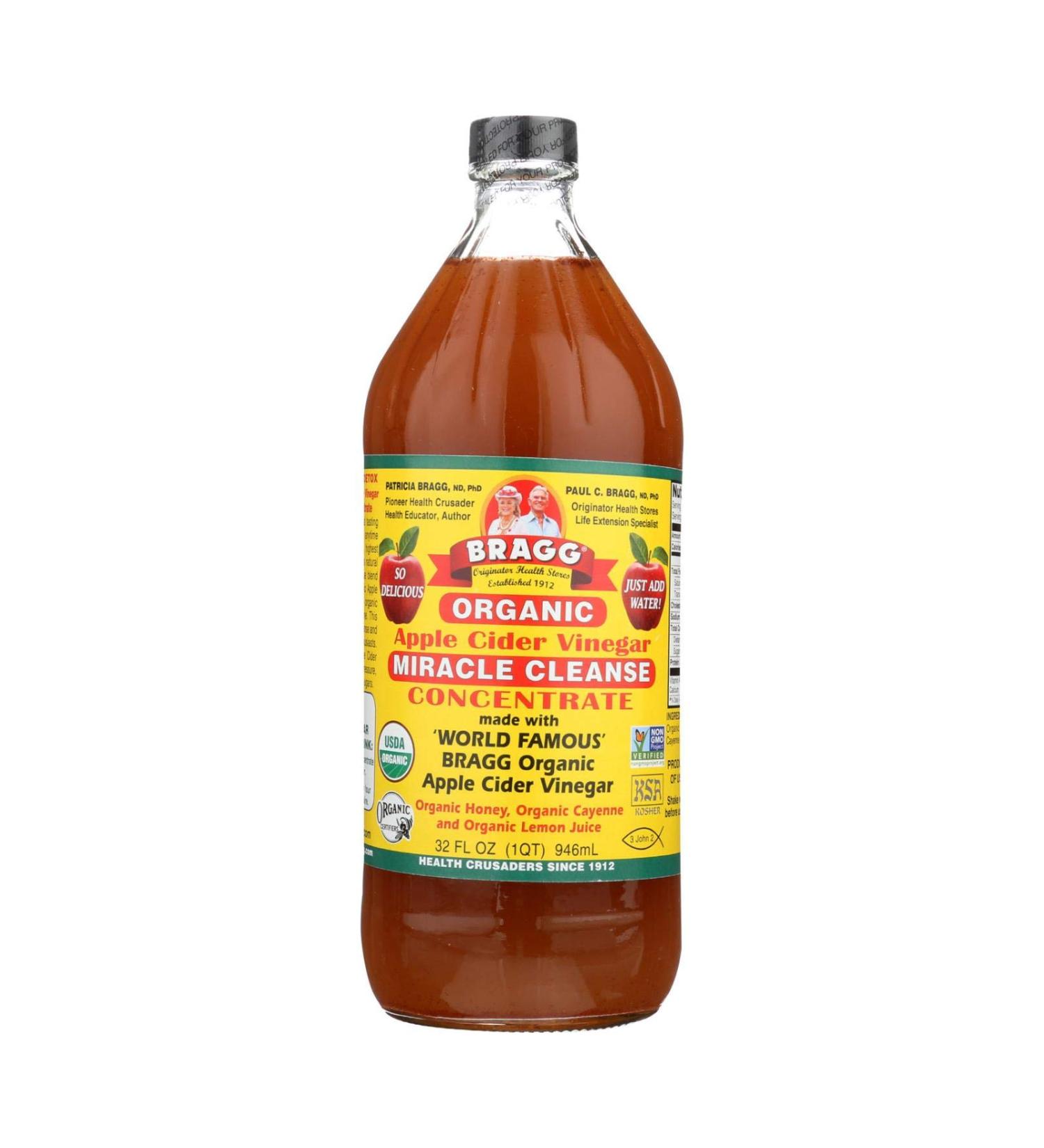 Bragg Organic Apple Cider Vinegar Honey Cayenne Wellness Cleanse – Made with ACV, Honey, Lemon Juice & Cayenne - USDA Certified Organic – Raw, Unfiltered All Natural Ingredients