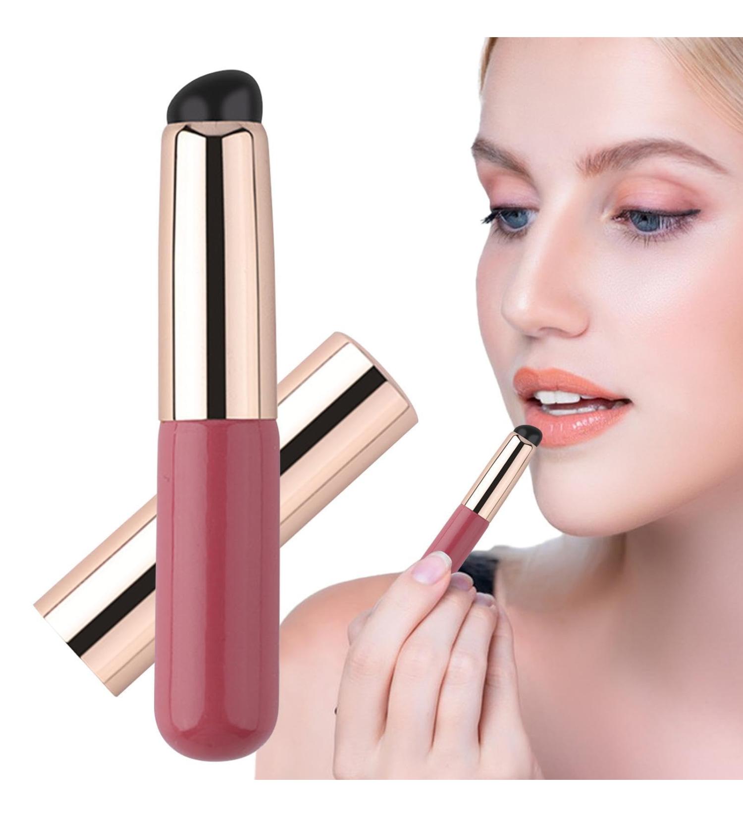 Silicone Lip Brush - 2 Silicone Lip Applicators Lip Brush for Lipstick Multi-purpose Silicone Brush for Lip Balm Lip Gloss Lip Stick and Concealer - Buy Online on SooperMarket.com