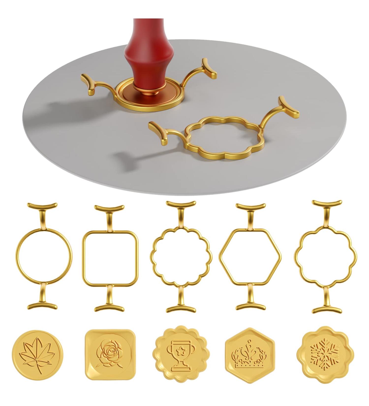 SWEET PASSWORD 5PCS Metal Wax Seal Molds for 1 Inch Stamp Set with Silicone Mat - Gold Sealing Wax Kit - Buy Online on SooperMarket.com