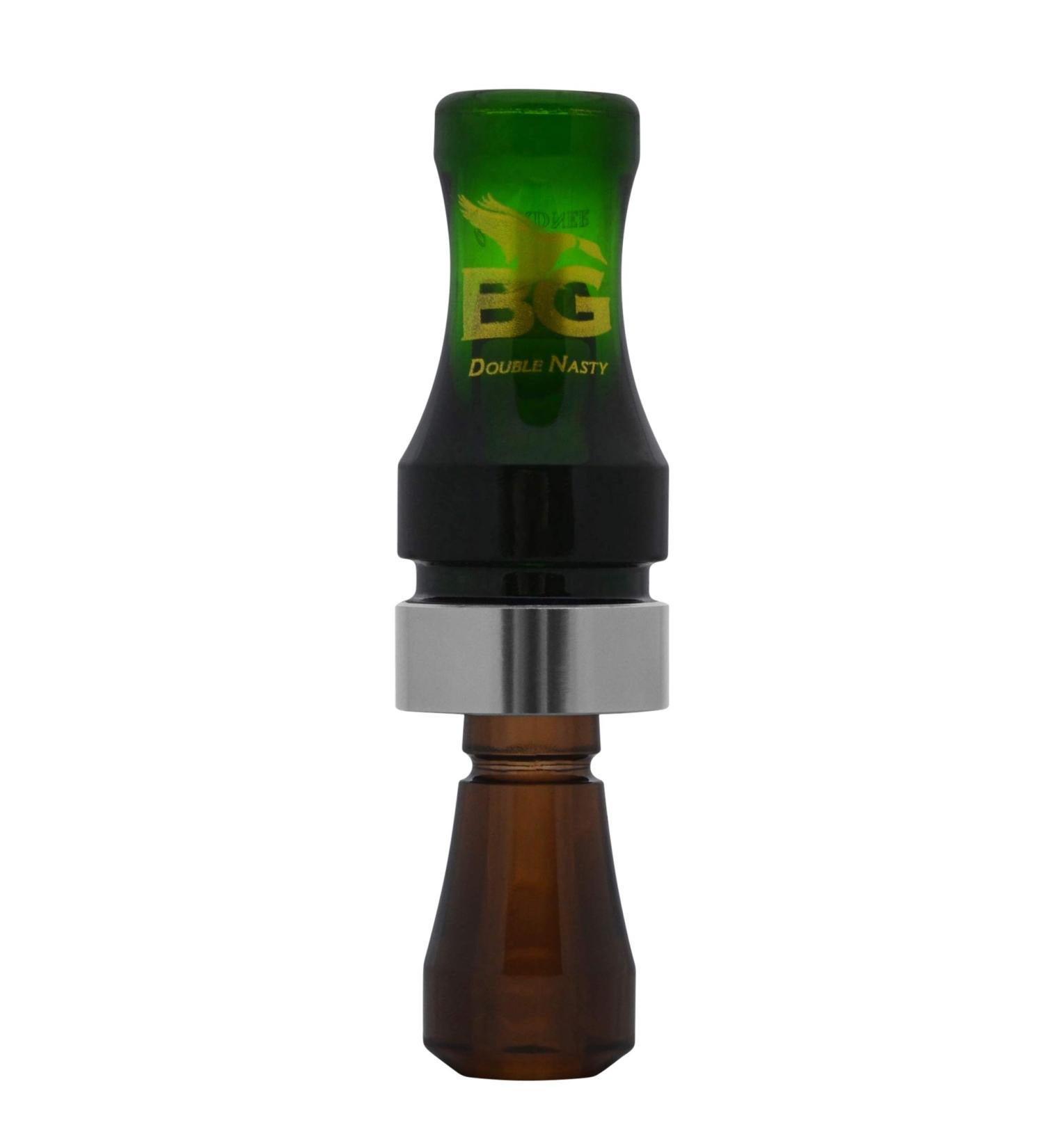 BGC Double Nasty Duck Call - Camo Green/Smoke - Polycarbonate
