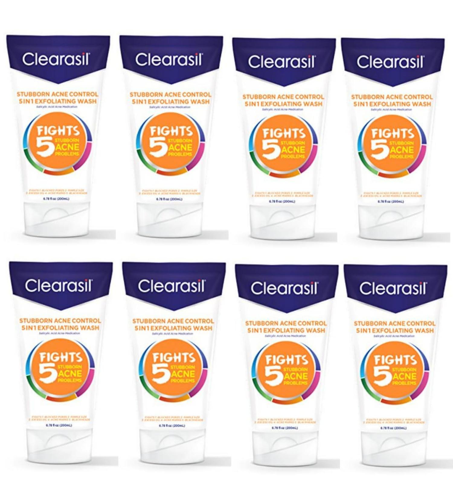 Clearasil Ultra 5in1 Exfoliating Wash 6.78 oz - Pack of 8 | International Shipping Available - Buy Online on SooperMarket.com